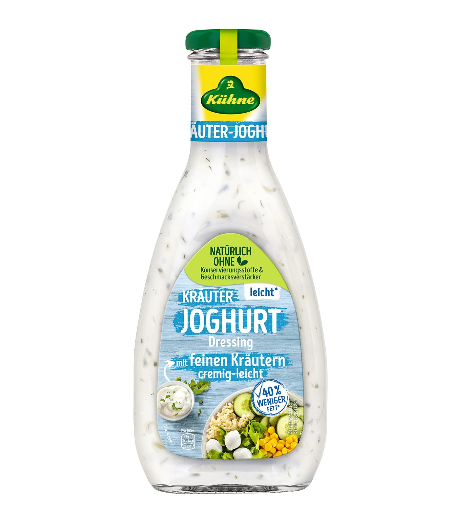 K hne Dressing Yoghurt Herbs Light 500ml - Low-Calorie Herbal Dip for International Shipping - Buy Online on GoSupps.com
