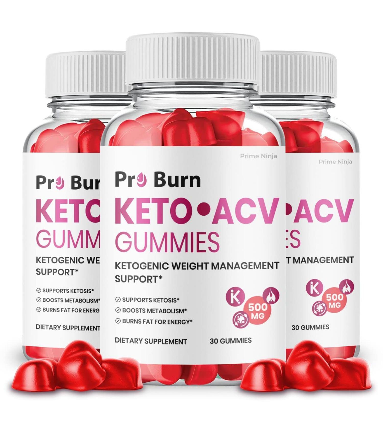 Pro Burn Keto ACV Gummies - Advanced Weight Management Formula | Max Strength | 3 Bottles - Buy Online on GoSupps.com