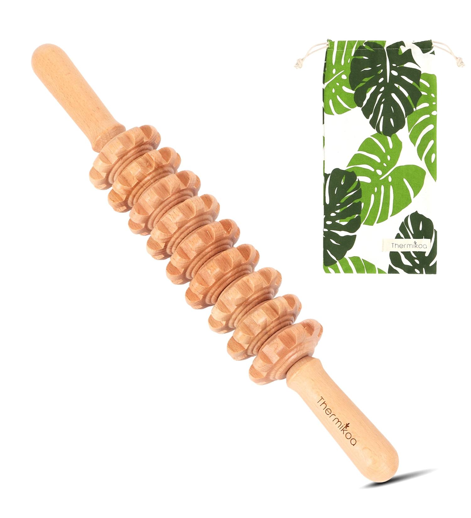 Cellulite Massage Device - Wooden Roller & Scooter for Maderotherapy | Anti-Cellulite Solution - Buy Online on GoSupps.com