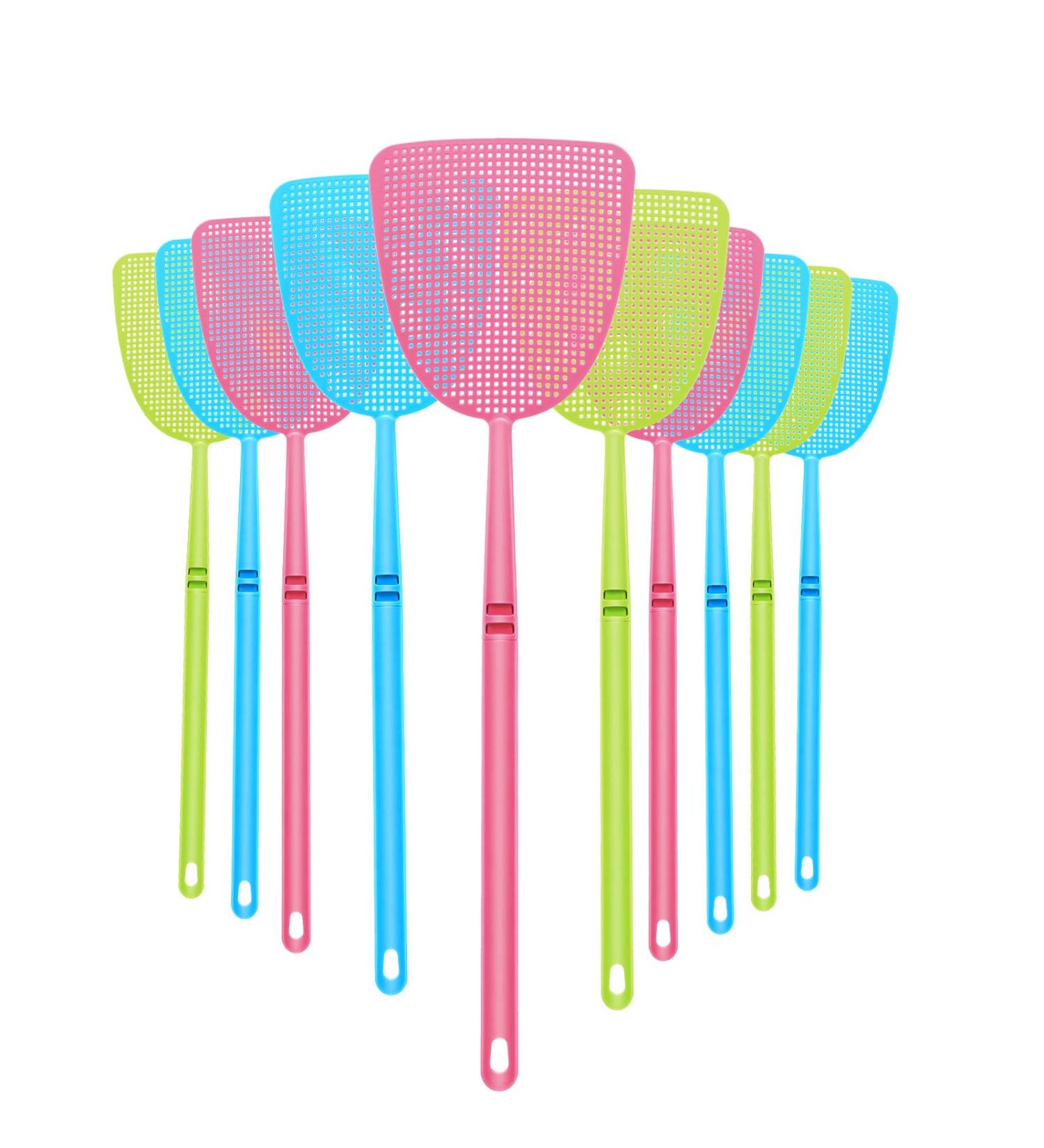 10-Piece Colorful Fly Swatter Set - Strong, Flexible & Durable Plastic Swatters - Buy Online on GoSupps.com
