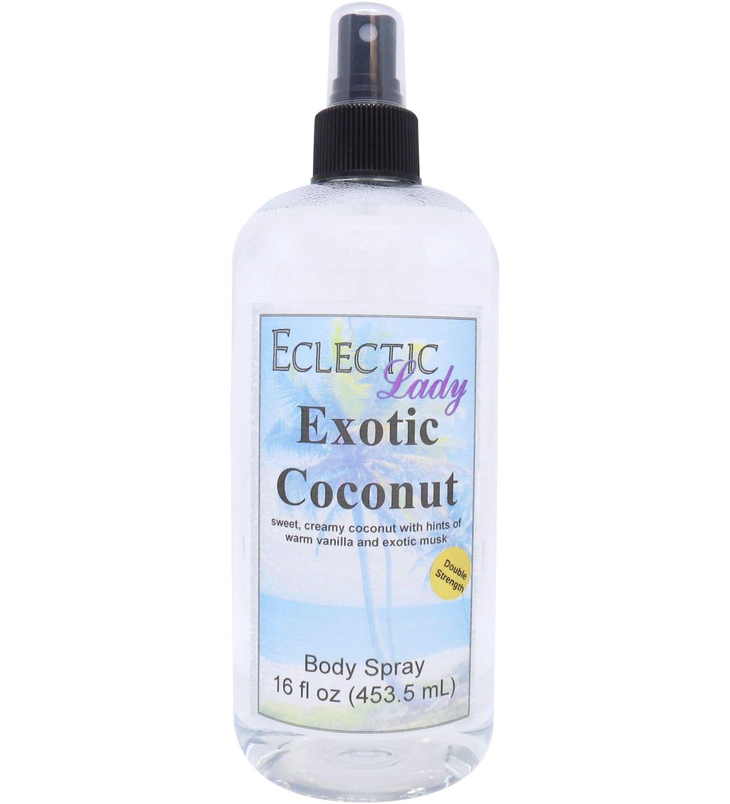 Exotic Coconut Body Spray (Double Strength) 16 ounces Body Mist for Women with Clean Light & Gentle Fragrance Long Lasting Perfume with Comforting Scent for Men & Women Cologne with Soft Subtle 16 Fluid Ounces (Double Strength) - Buy Online on GoSupps.com