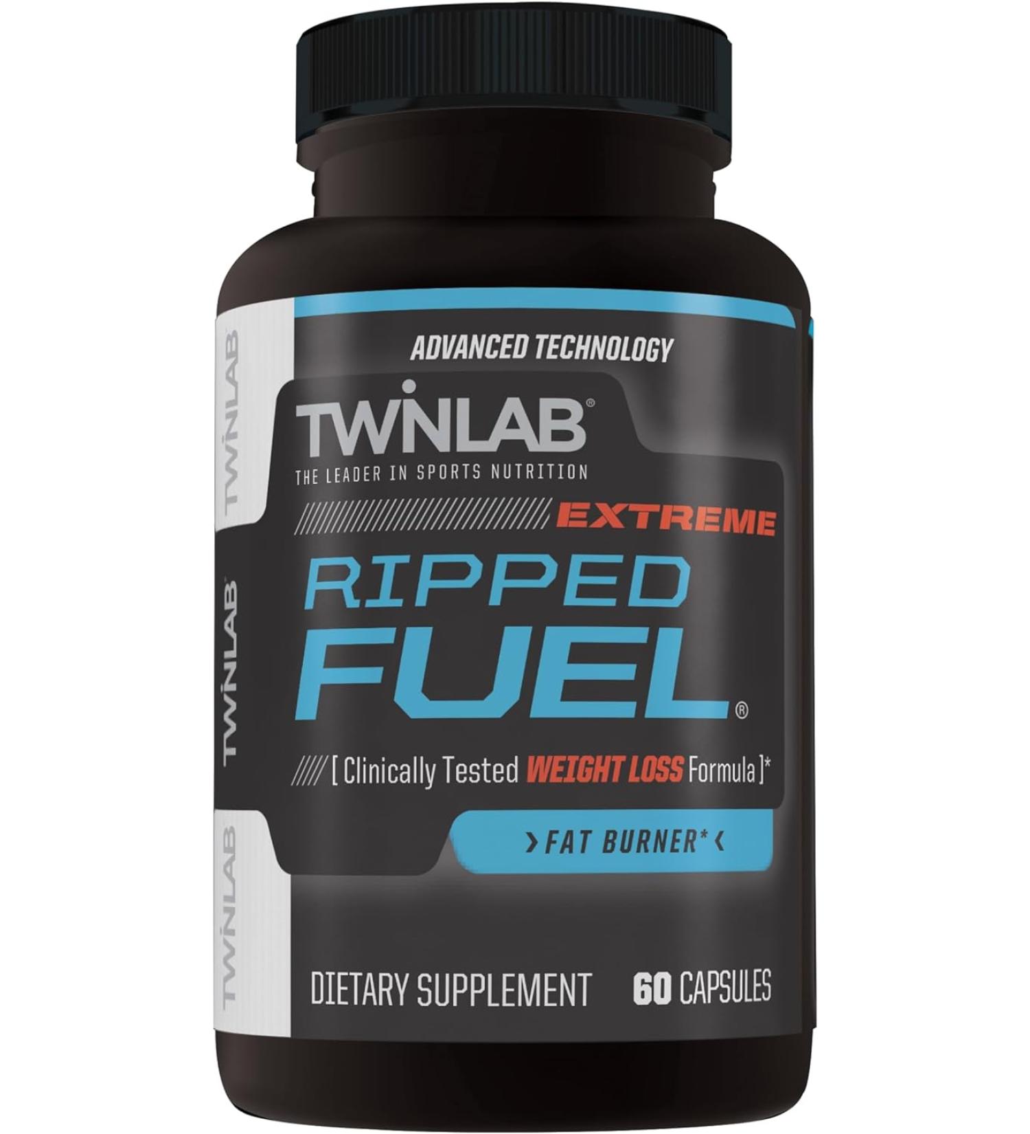 Twinlab Ripped Fuel Extreme - Energy Supplement for Weight Management & Muscle Health - 60 Capsules - Buy Online on GoSupps.com