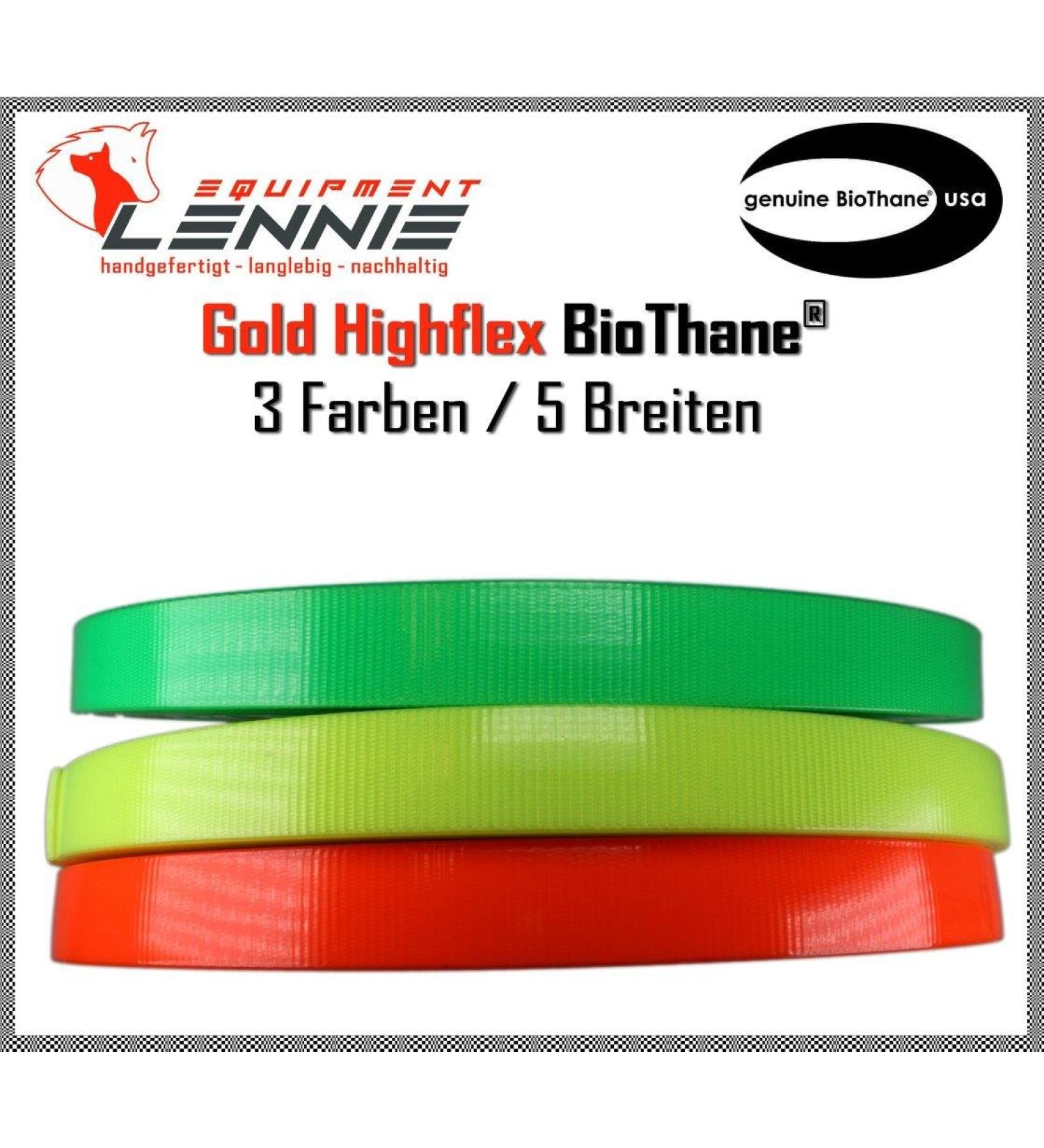 Buy BioThane Gold High Flex - 9-25mm Wide 2mm Thick Neon Orange | International Shipping - Buy Online on GoSupps.com