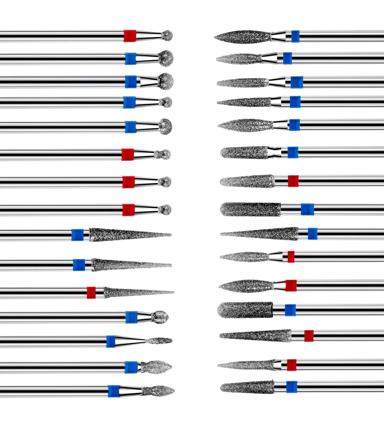 Lusofie 30-Piece Diamond Nail Drill Set | Electric Nail Millers for Manicure & Pedicure | Professional Acrylic Nail Care Tools for Home & Salon - Buy Online on GoSupps.com