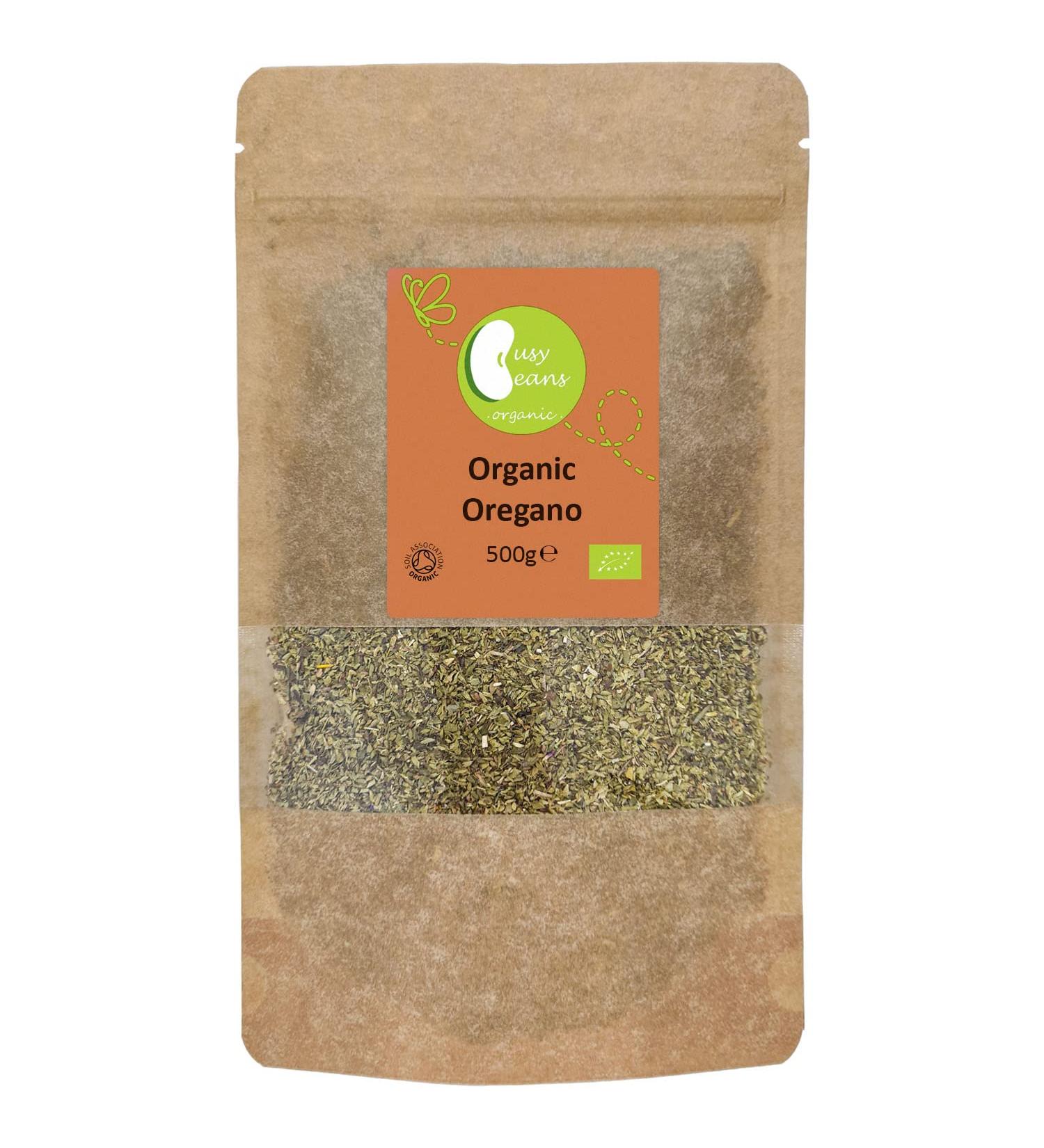Certified Organic Dried Oregano by Busy Beans Organic (500g) - Premium Quality - Buy Online on GoSupps.com