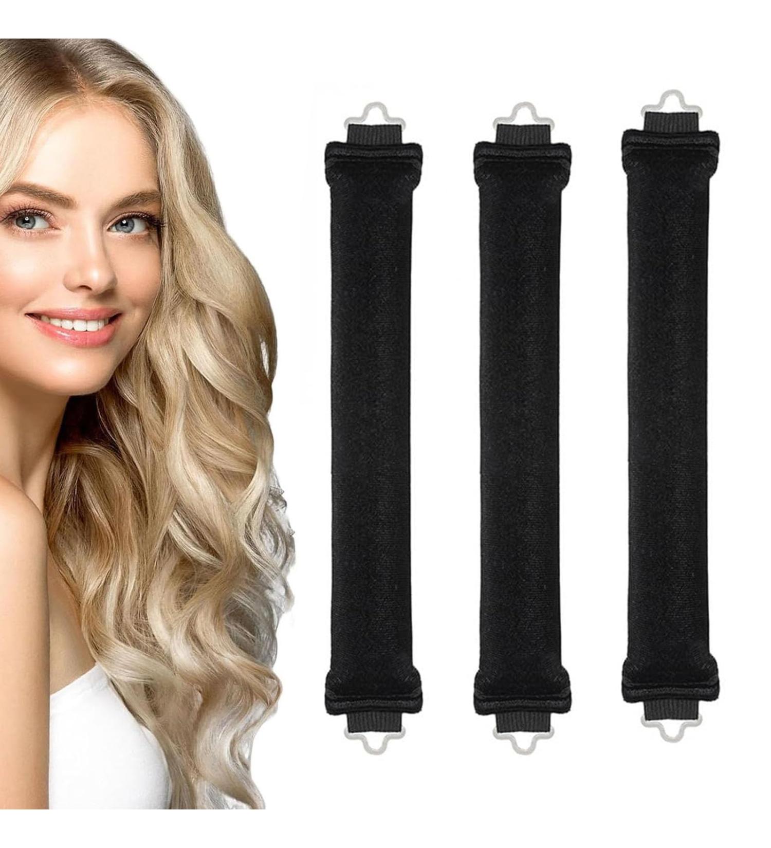 3 Pcs Heatless Curls Heatless Blowout Heatless Curlers Headband for Women Girls Overnight Curls Heatless Curlers Bun for Long & Medium Hair Sleep (Black)  - Buy Online on GoSupps.com