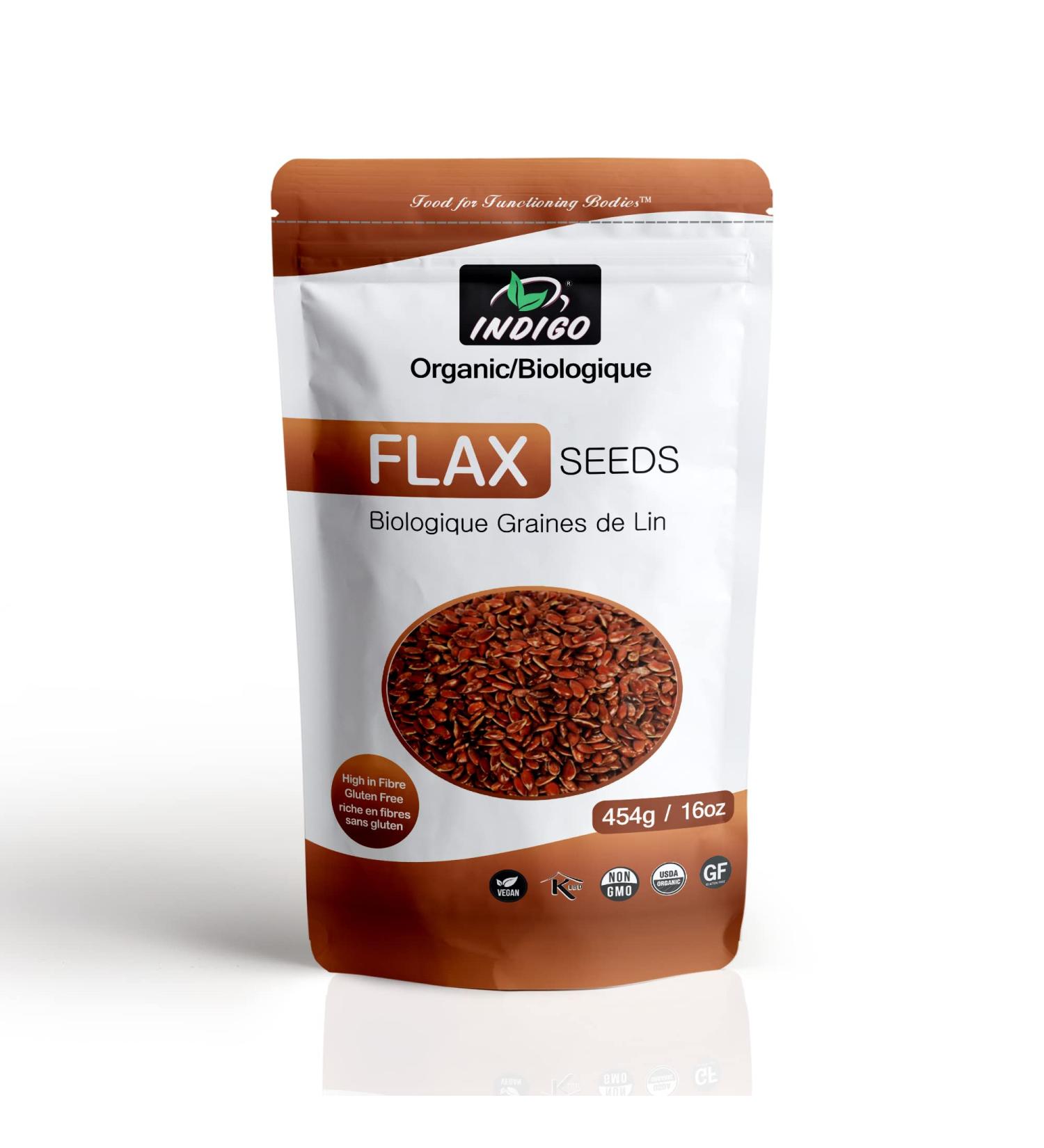 Indigo Organic Flax Seeds Brown