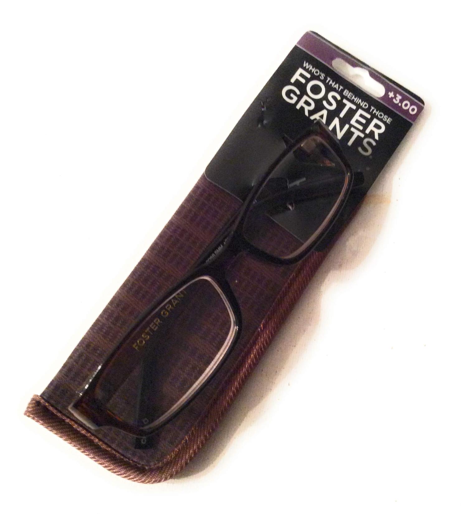Foster Grant Derick Brown Reading Glasses Eyeglasses 3.00