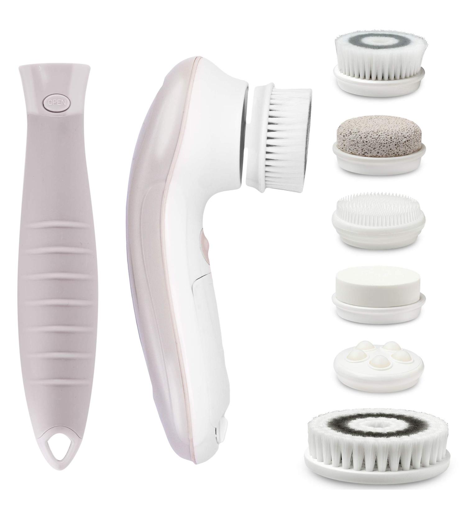 Fancii 7-in-1 Waterproof Facial & Body Cleansing Brush Kit - Exfoliate & Refresh with 6 Brush Heads - Buy Online on GoSupps.com