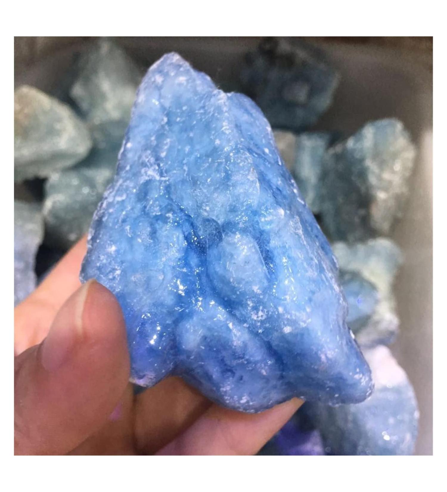 Crystal Rough Big Size Natural Raw Aquamarine Quartz Crystal Rough Stone Rock Gemstone Natural Stones and Minerals for Jewelry Making Decoration Gift - Buy Online on GoSupps.com