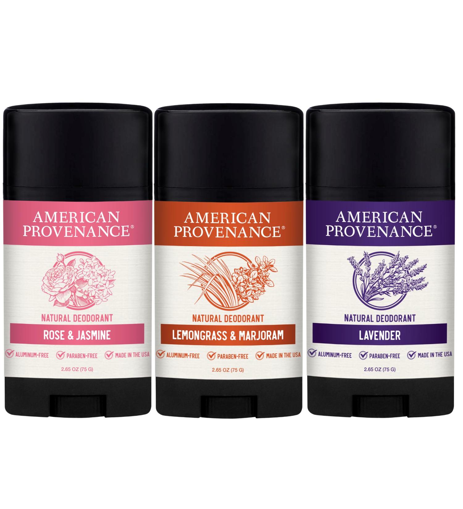 American Provenance Lavender Lemongrass & Marjoram and Rose & Jasmine Deodorant Bundle - Buy Online on GoSupps.com