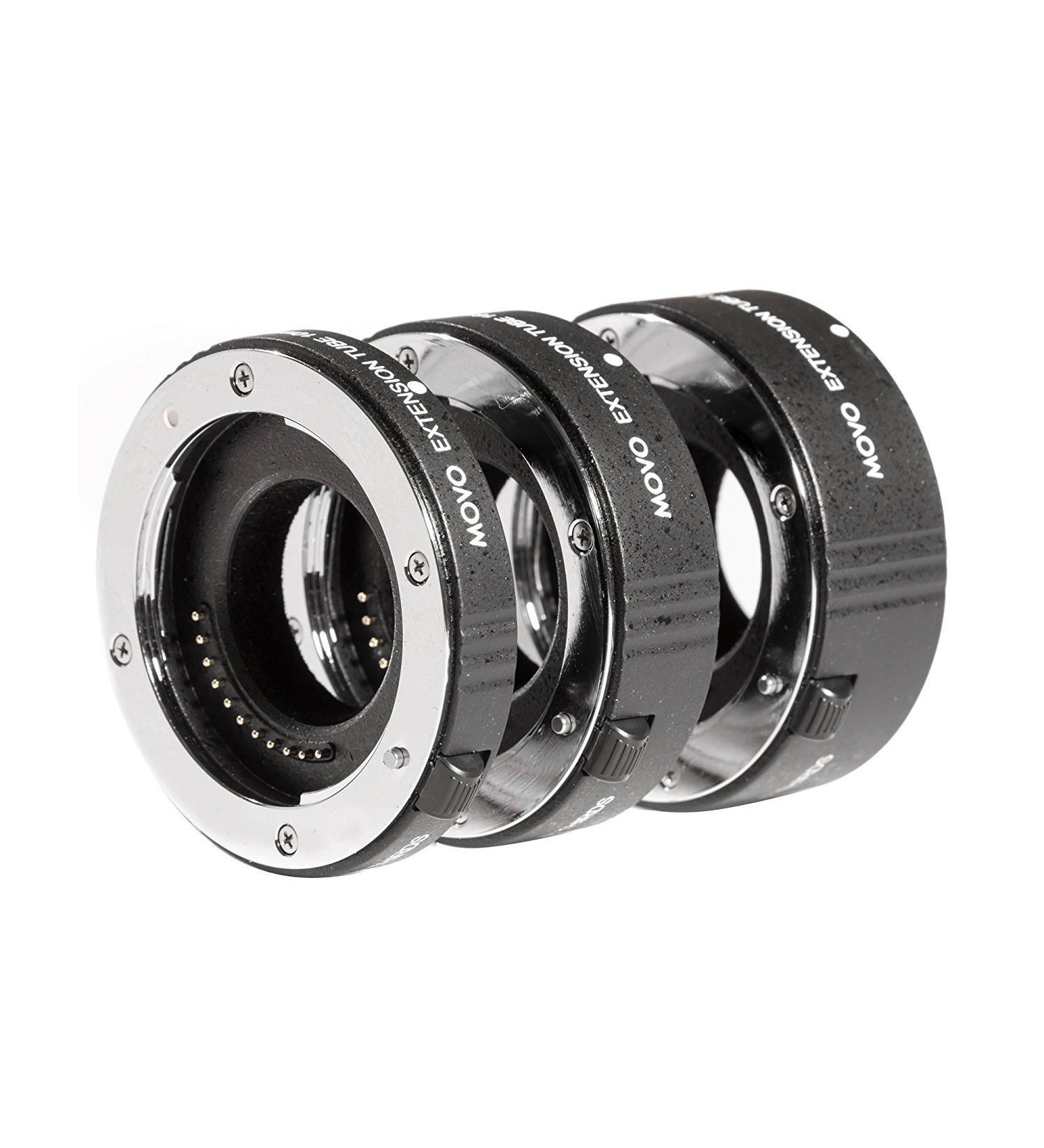Movo MT-SE47 3-Piece AF Chrome Macro Extension Tube Set for Sony Alpha Mirrorless Cameras - Buy Online on GoSupps.com