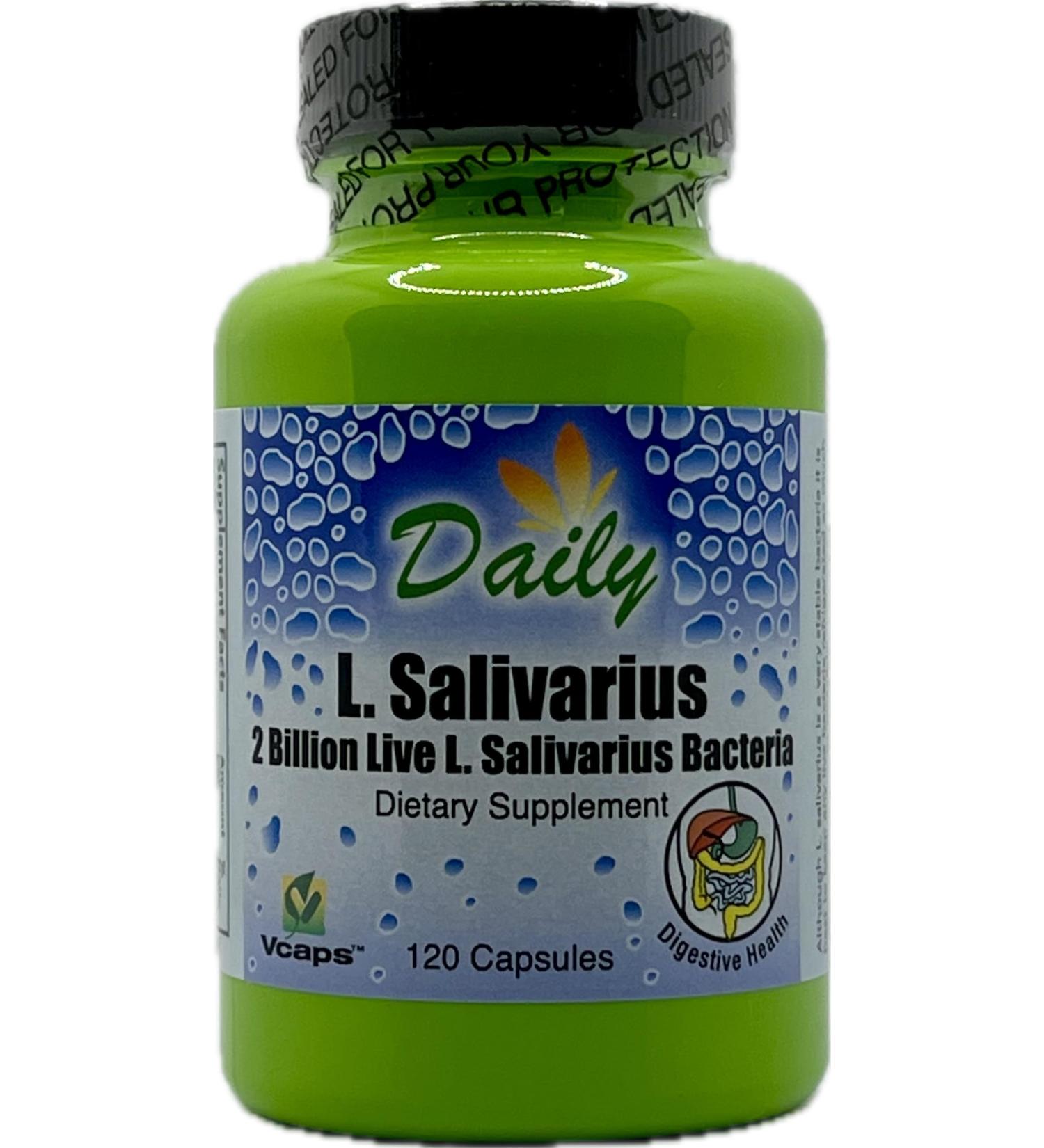 Daily Manufacturing L-Salivarius (Probiotic) 120 Delayed-Release Capsules - Buy Online on GoSupps.com