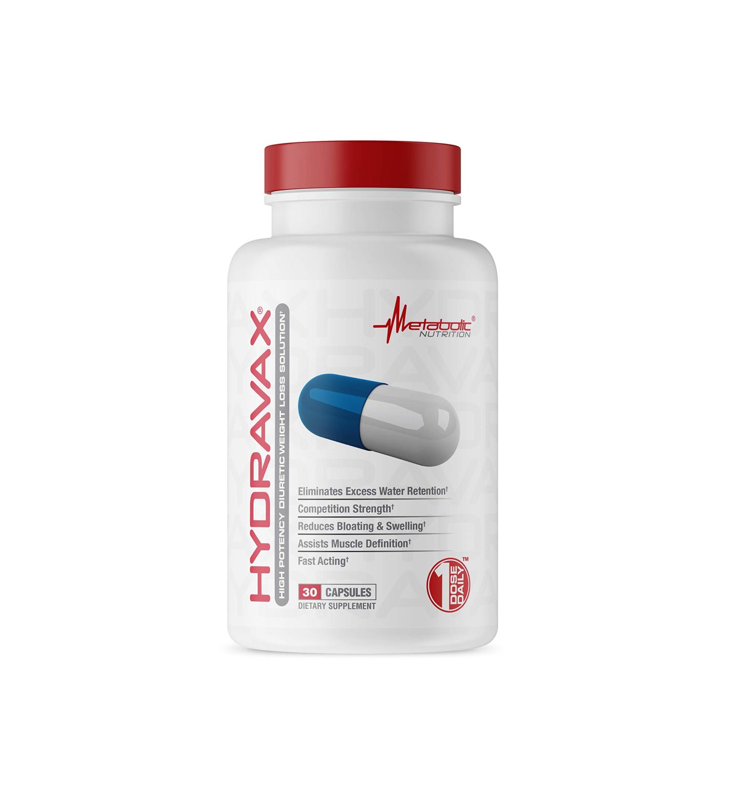 Metabolic Nutrition Hydravax - Natural Diuretic Water Pills with Dandelion & Green Tea Extract - 30 Capsules - Buy Online on GoSupps.com