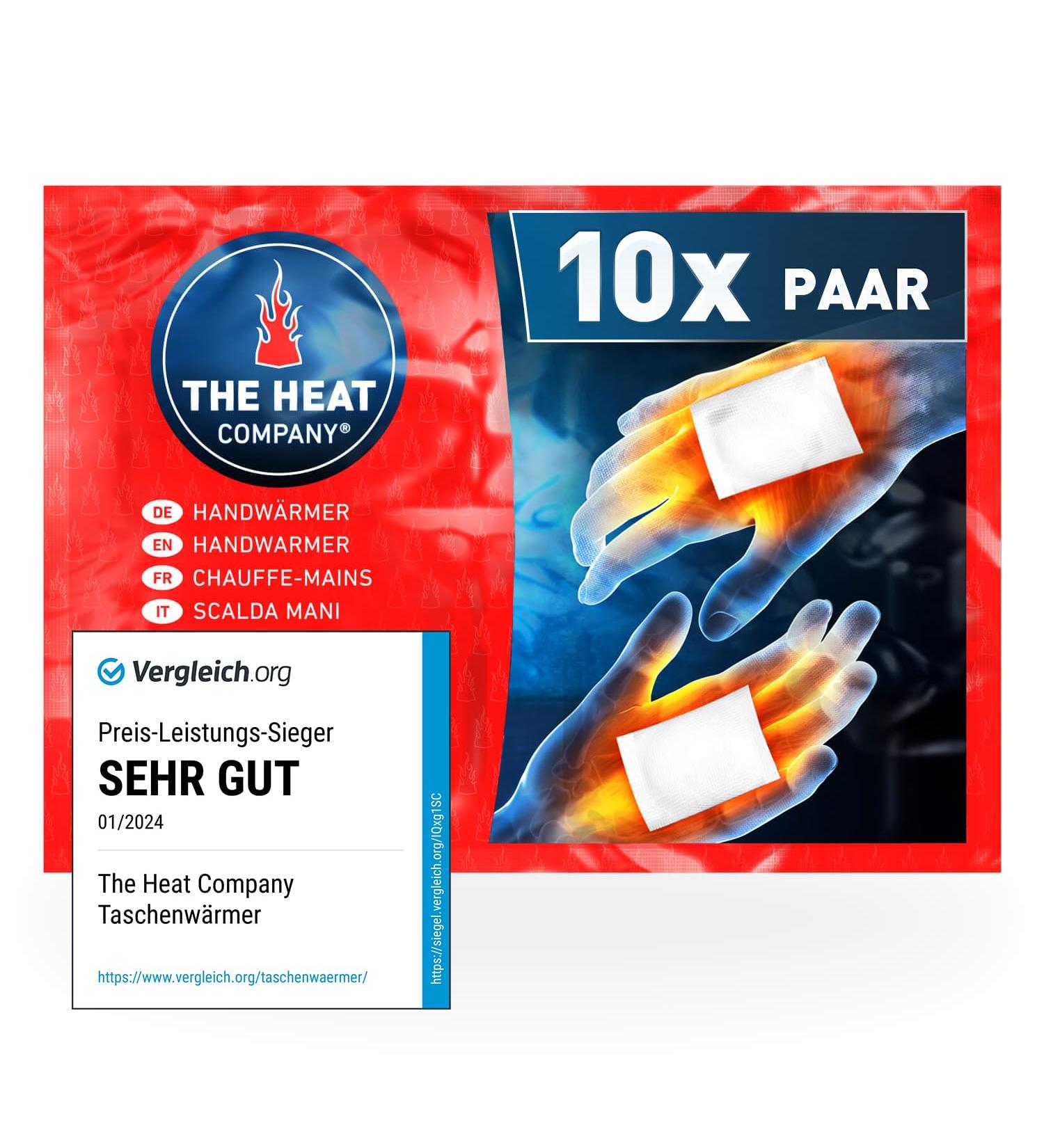 Buy The Heat Company Handw rmer - Extra Warm Pocket Warmers | 10 or 40 Pairs - 12 Hours Air-Activated Heat Pads - International Shipping Available - Buy Online on GoSupps.com