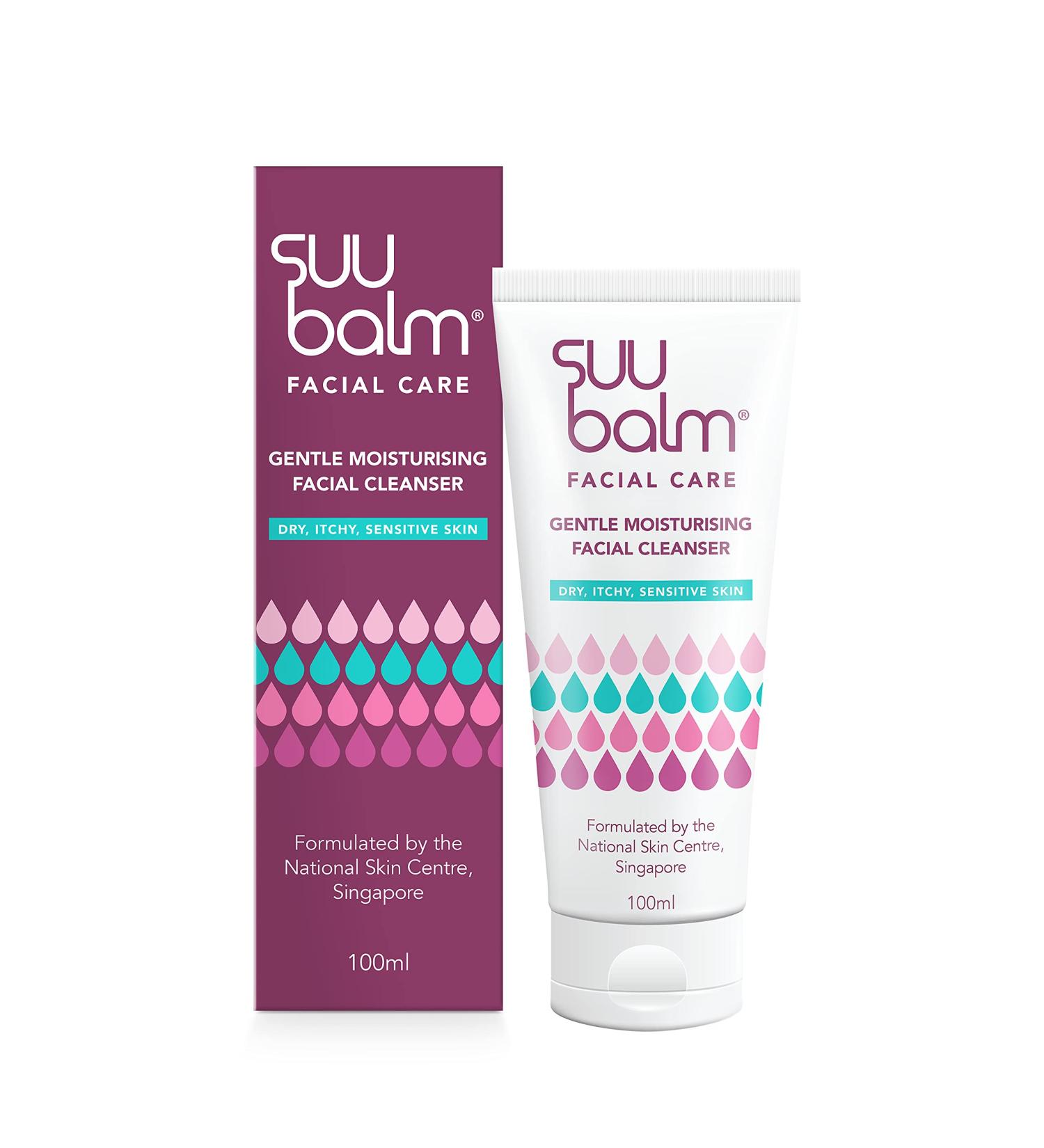 Suu Balm - Gentle Moisturising Facial Cleanser - Eczema Psoriasis Dry Sensitive Skin Treatment (100ml) - Buy Online on GoSupps.com