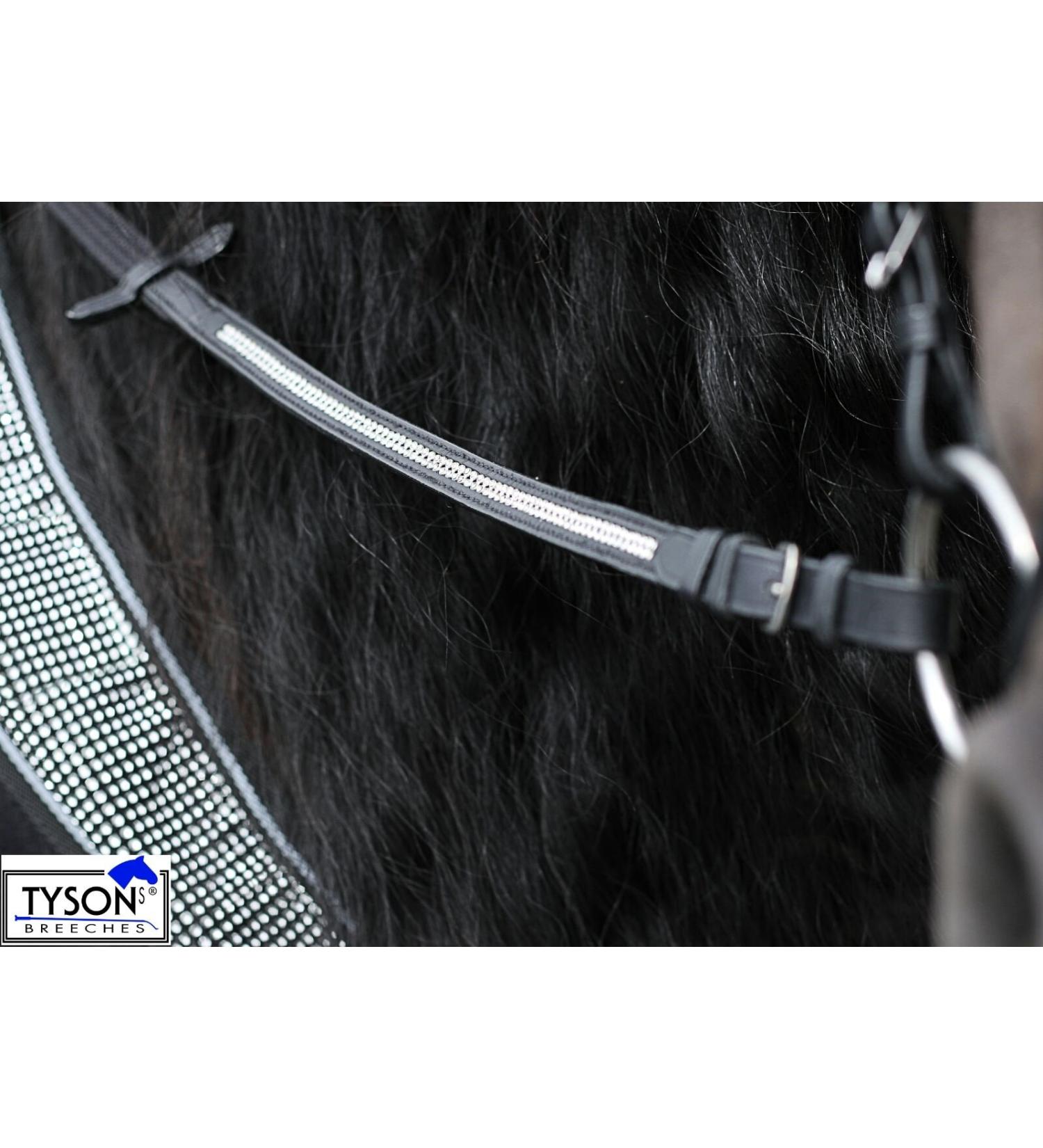 Tysons Breeches Glitter Art Rhinestone Web Reins - 2.40m Black | Rubberized | International Shipping - Buy Online on GoSupps.com
