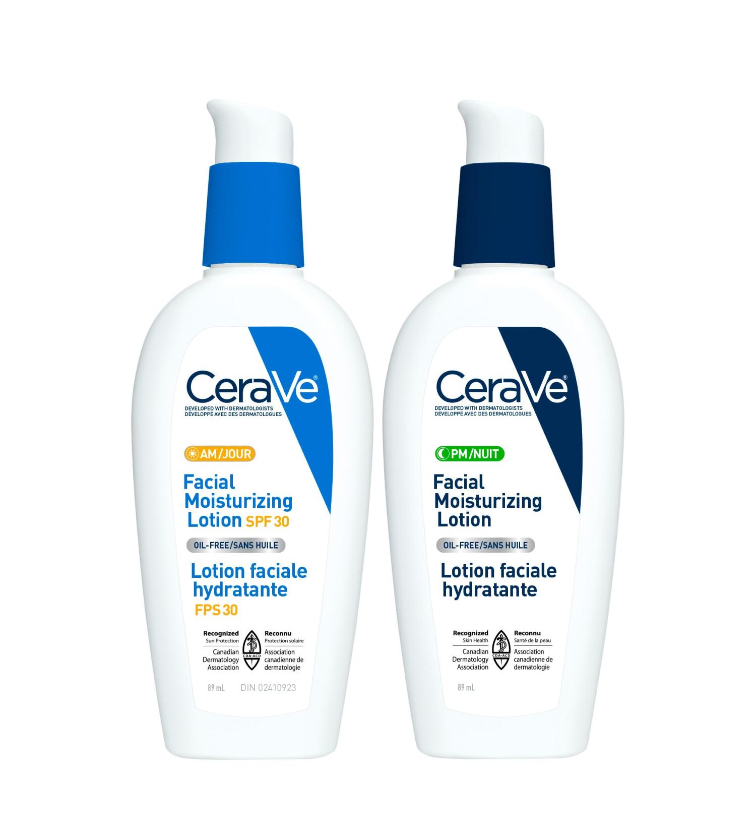 CeraVe Face Cream BUNLDE Cerave AM Facial Moisturizing Lotion with SPF 30 & PM Facial Moisturizing Lotion Formulated with Hyaluronic Acid & Ceramides Non-Greasy Gentle on Skin & Fragrance-Free Day & Night face cream bundle - Buy Online on GoSupps.com