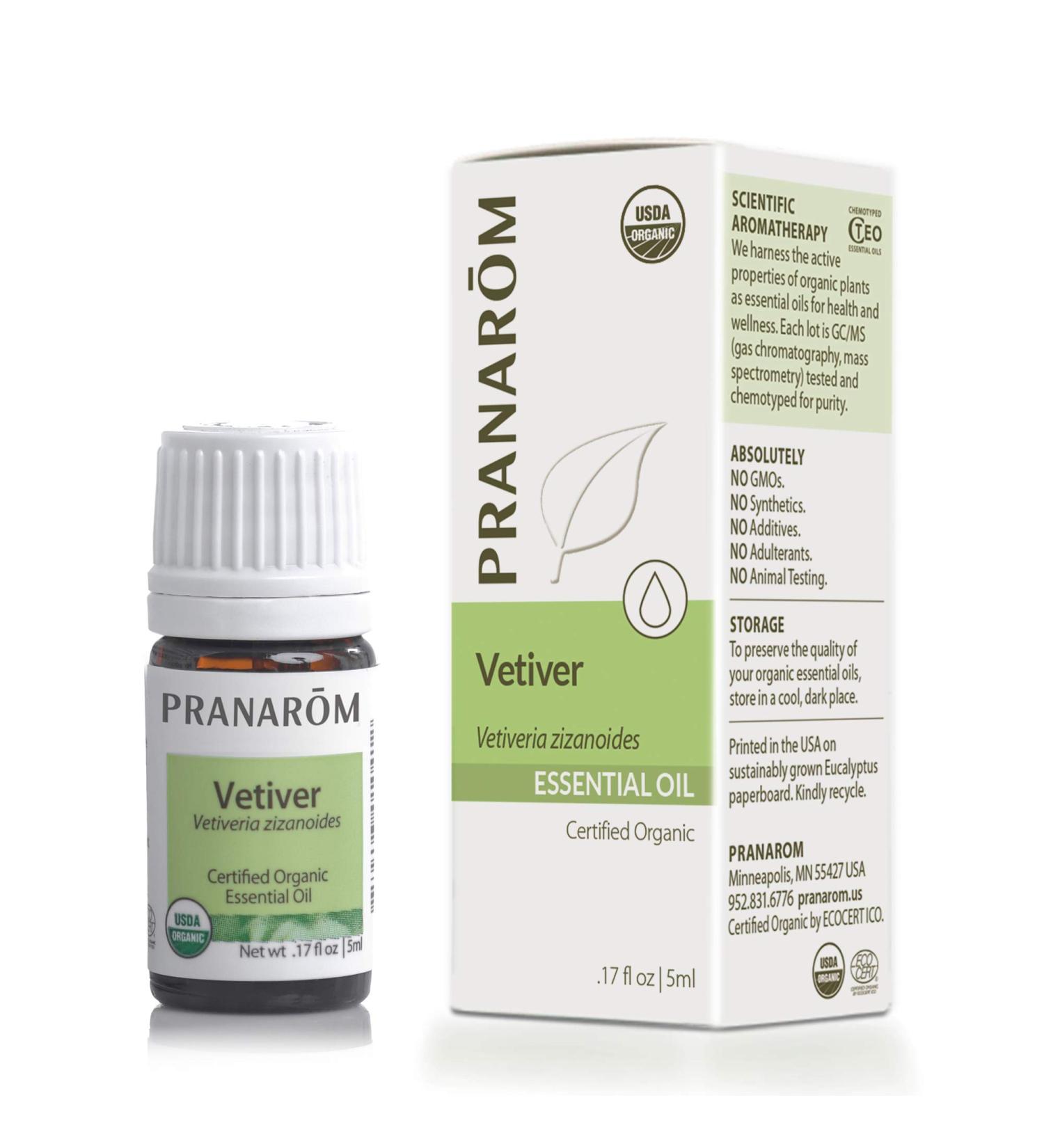 Pranarom Vetiver Essential Oil 5ml - Pure Aromatherapy for Relaxation - Buy Online on GoSupps.com