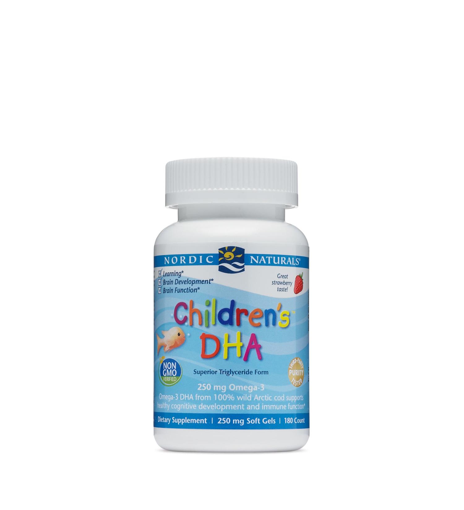 Children's DHA Formula 250mg - Strawberry Softgel - 180 Count - Buy Online on GoSupps.com