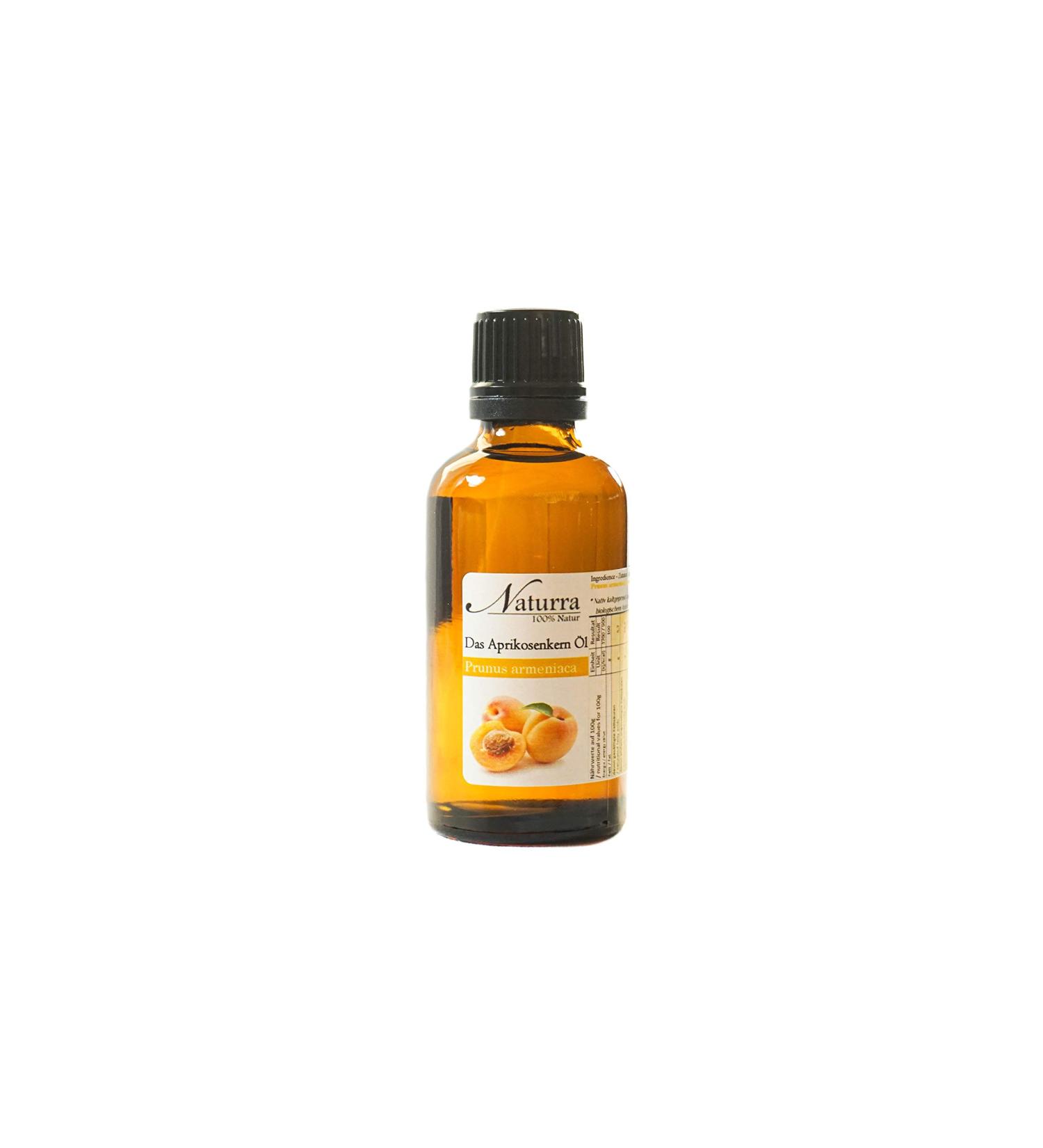 Organic Cold Pressed Apricot Kernel Oil 50ml - Unrefined Vegan Body Oil | Naturra - Buy Online on GoSupps.com