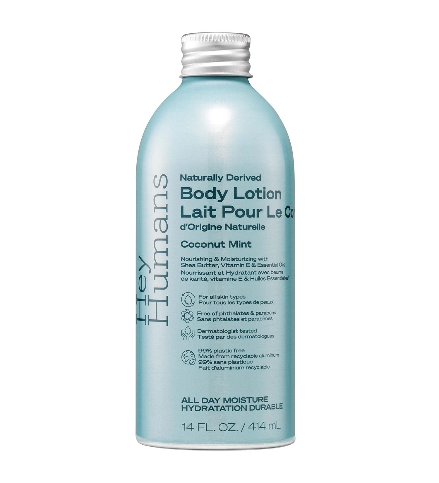 Hey Humans Moisturizing Body Lotion with Natural Ingredients - Coconut Mint & Shea Butter | Vegan Cruelty Free 14 fl. oz