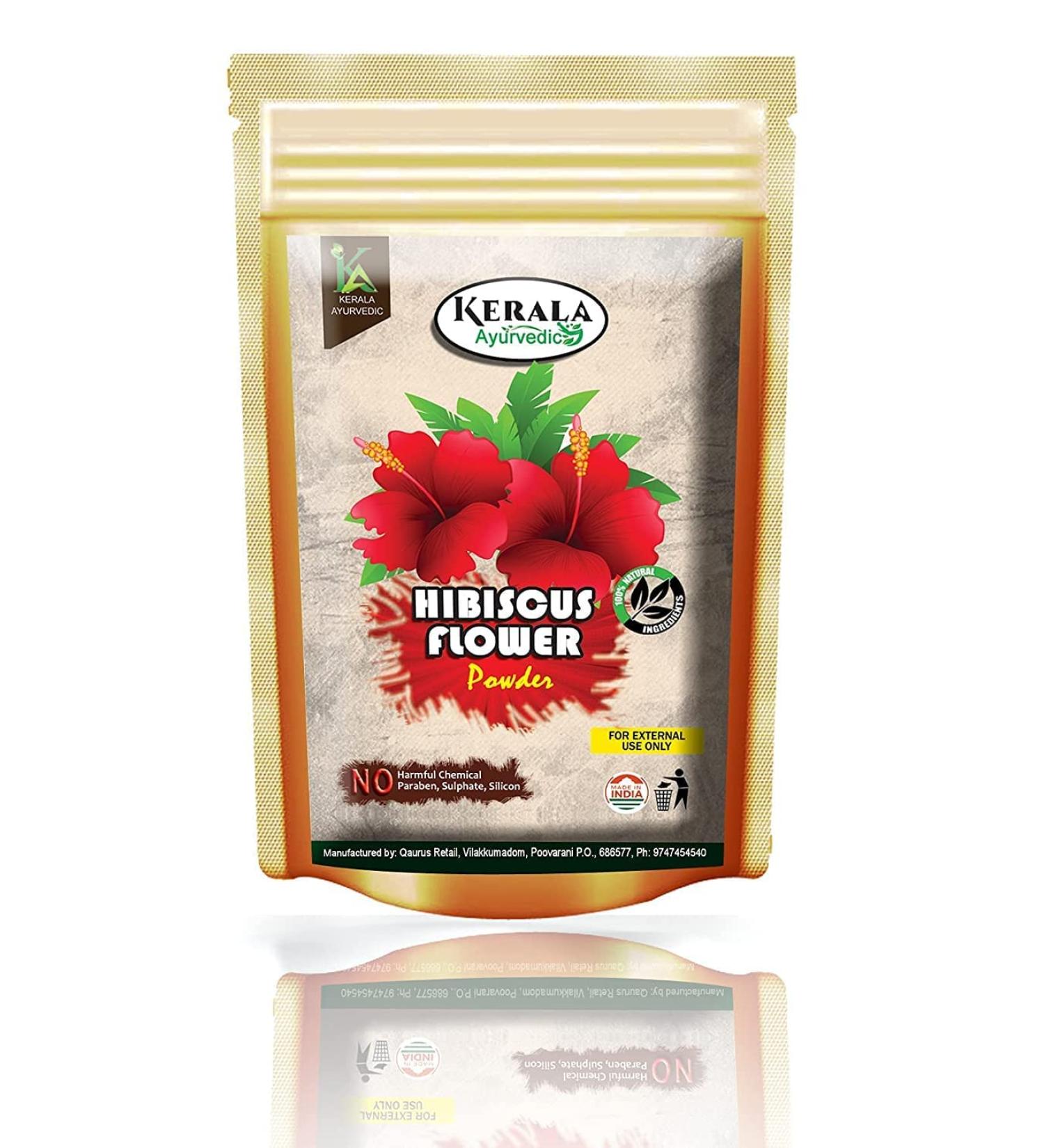 QURA QURA Hibiscus Flower Ayurvedic Powder for Hair Growth & Face | 100% Natural & Herbal | - 100g (100g) Brand: AZAZ