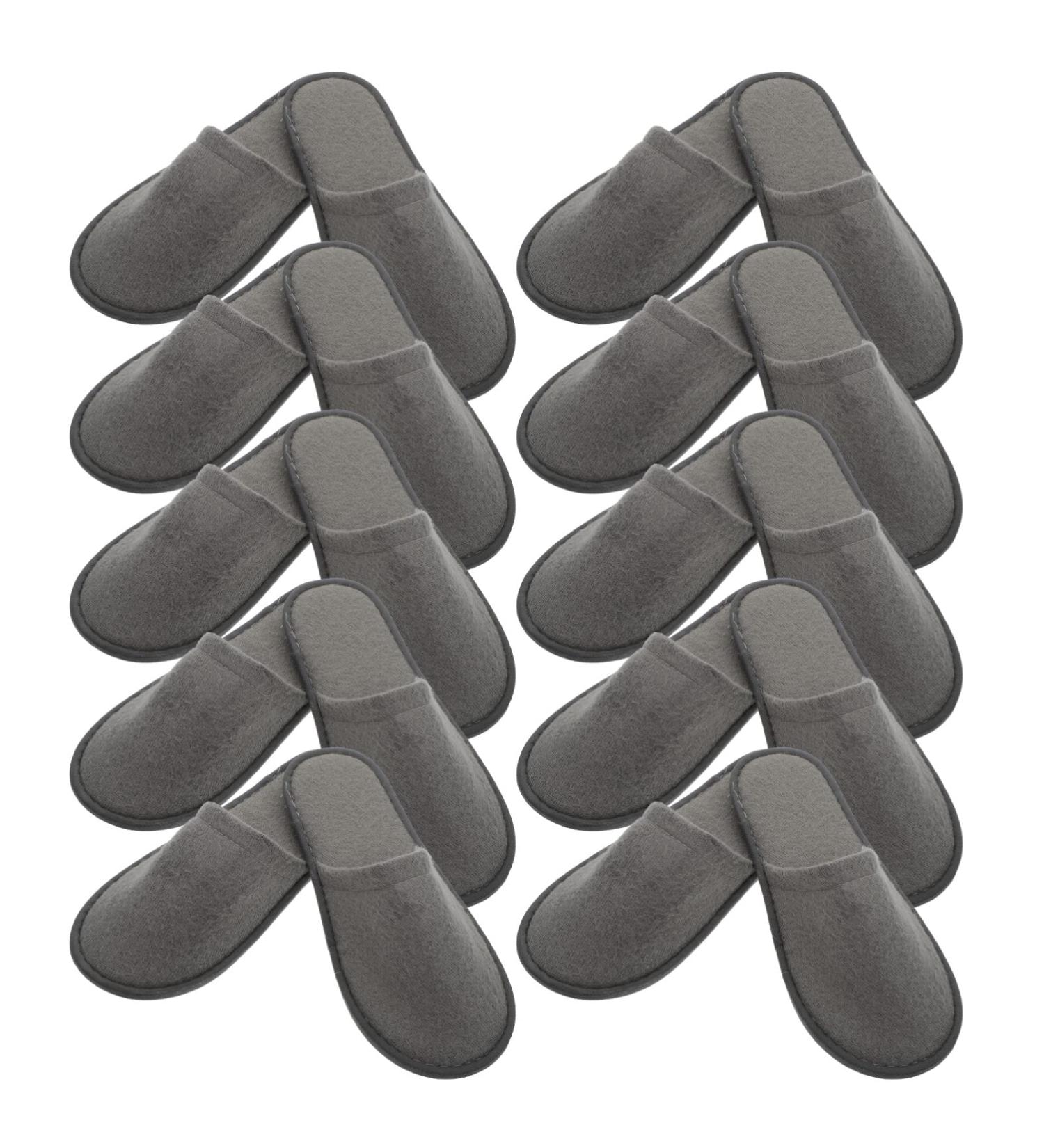 Disposable Non-Slip Guest Slippers - 10 Pairs Hotel & Outdoor Use Perfect for Pedicure - Buy Online on GoSupps.com