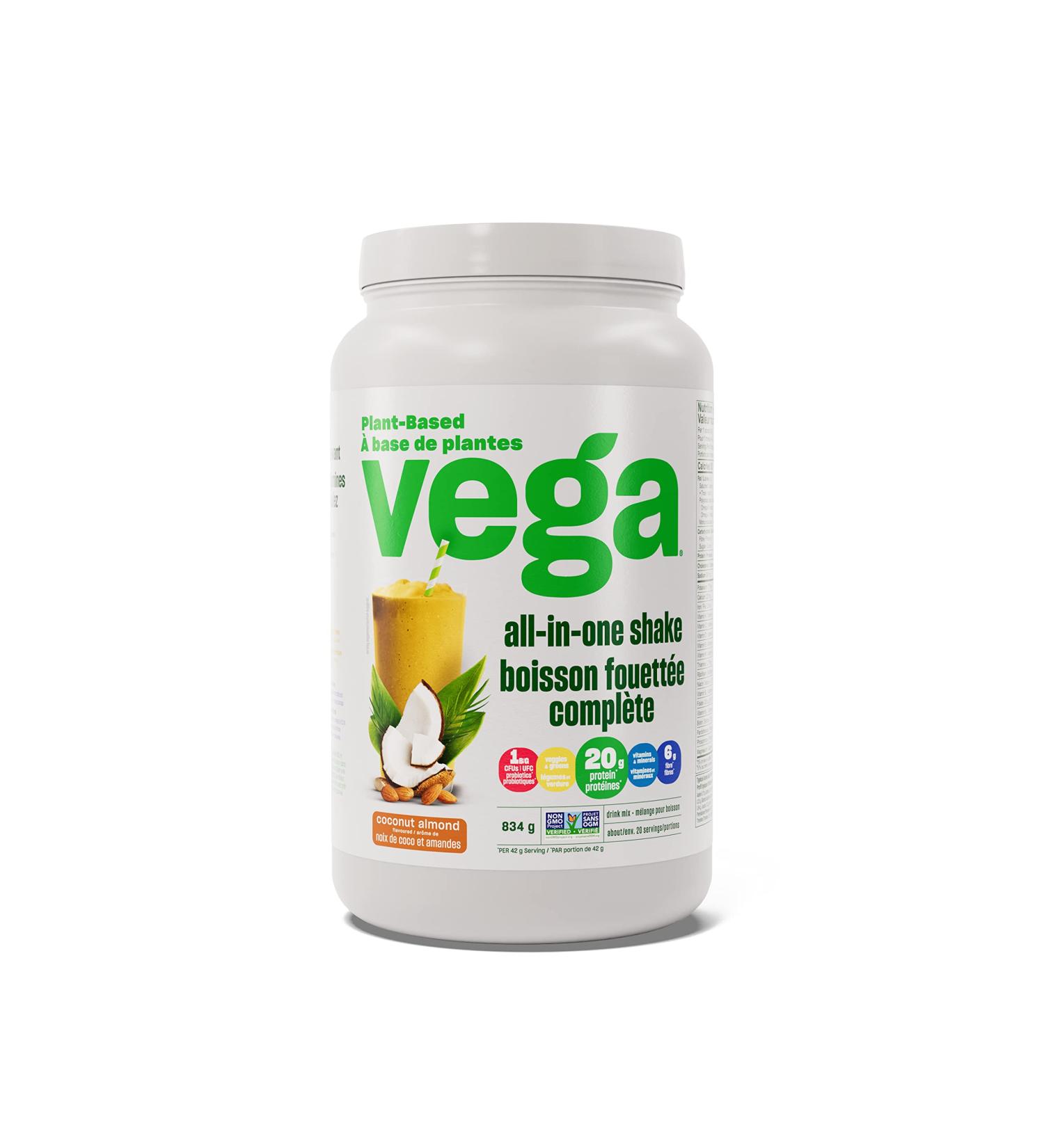 Vega All-in-One Vegan Protein Powder Coconut Almond (20 Servings) Superfood Ingredients Vitamins For Immunity Support Keto Friendly Pea Protein For Women & Men 834g (Packaging May Vary) Coconut Almond 20 Servings (Pack of 1) - Buy Online on GoSupps.com