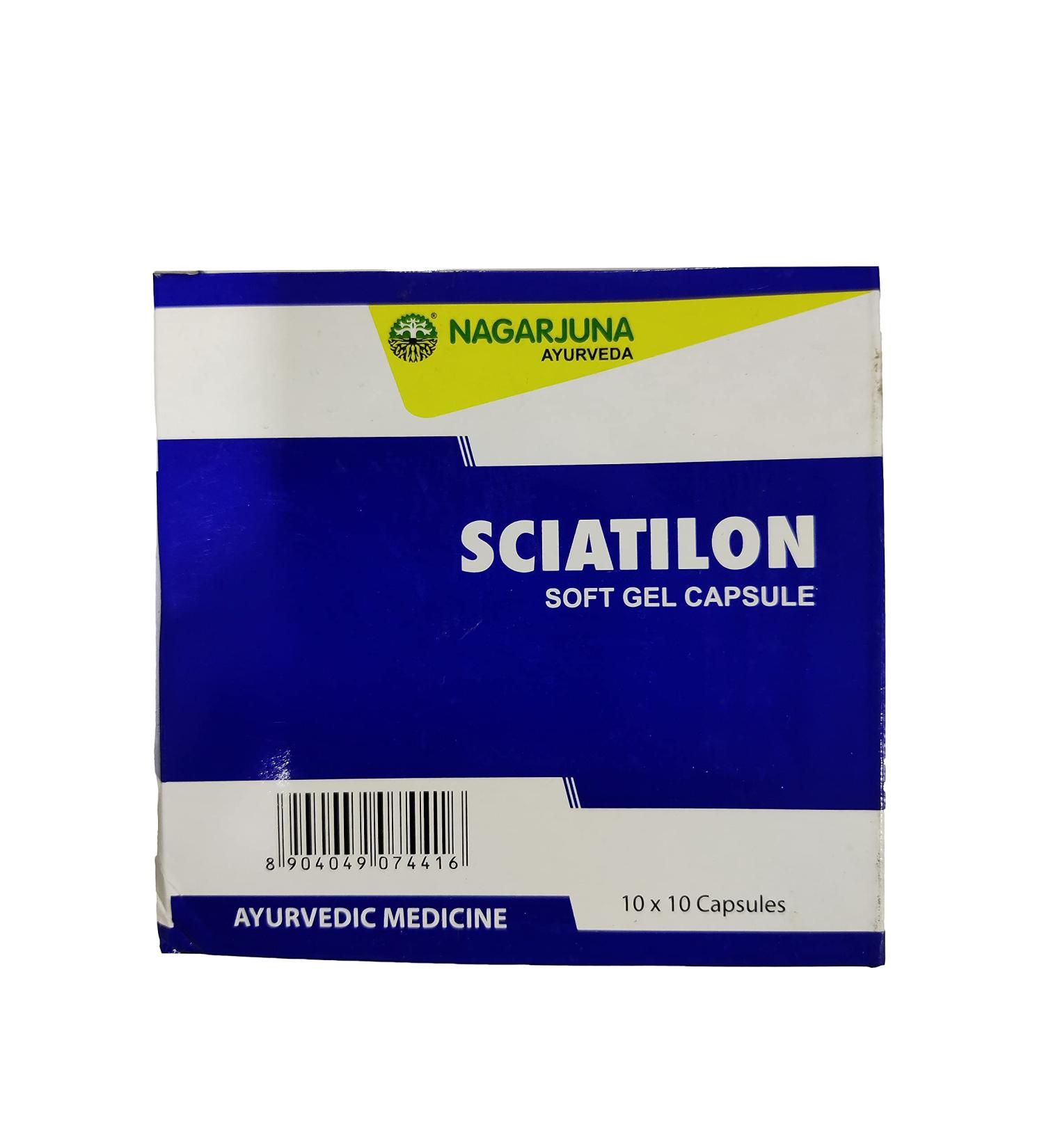 Nagarjuna Kerala Sciatilon Soft Gel Capsule 100 Tab x Pack of 6 100TAB Pack of 6