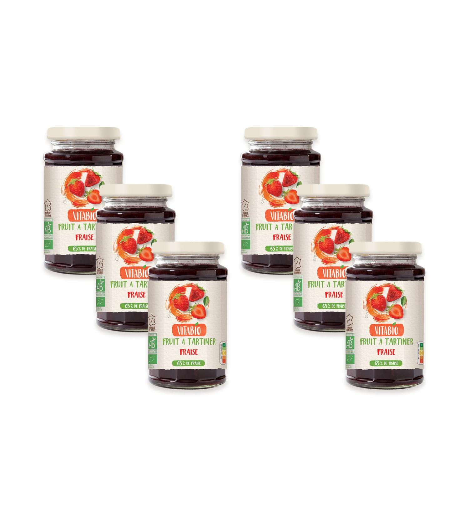 Vitabio - Fruits tartiner - Fraise - 290g - BIO - Lot de 6 - Buy Online on GoSupps.com
