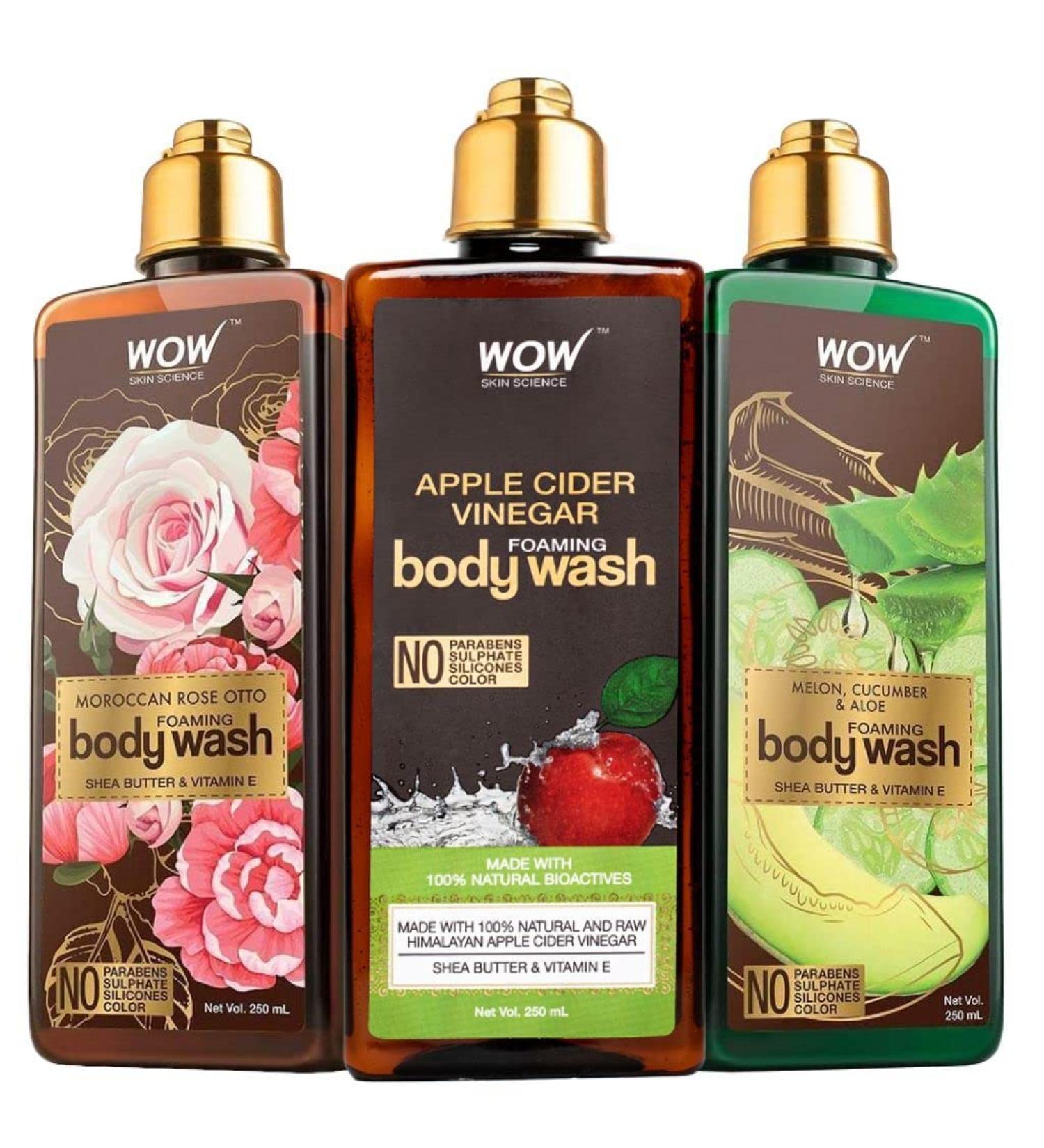 WOW Skin Science Body Wash Silky Skin Variety 3 Pack - Hydrating & Nourishing Body Wash Set - Buy Online on GoSupps.com