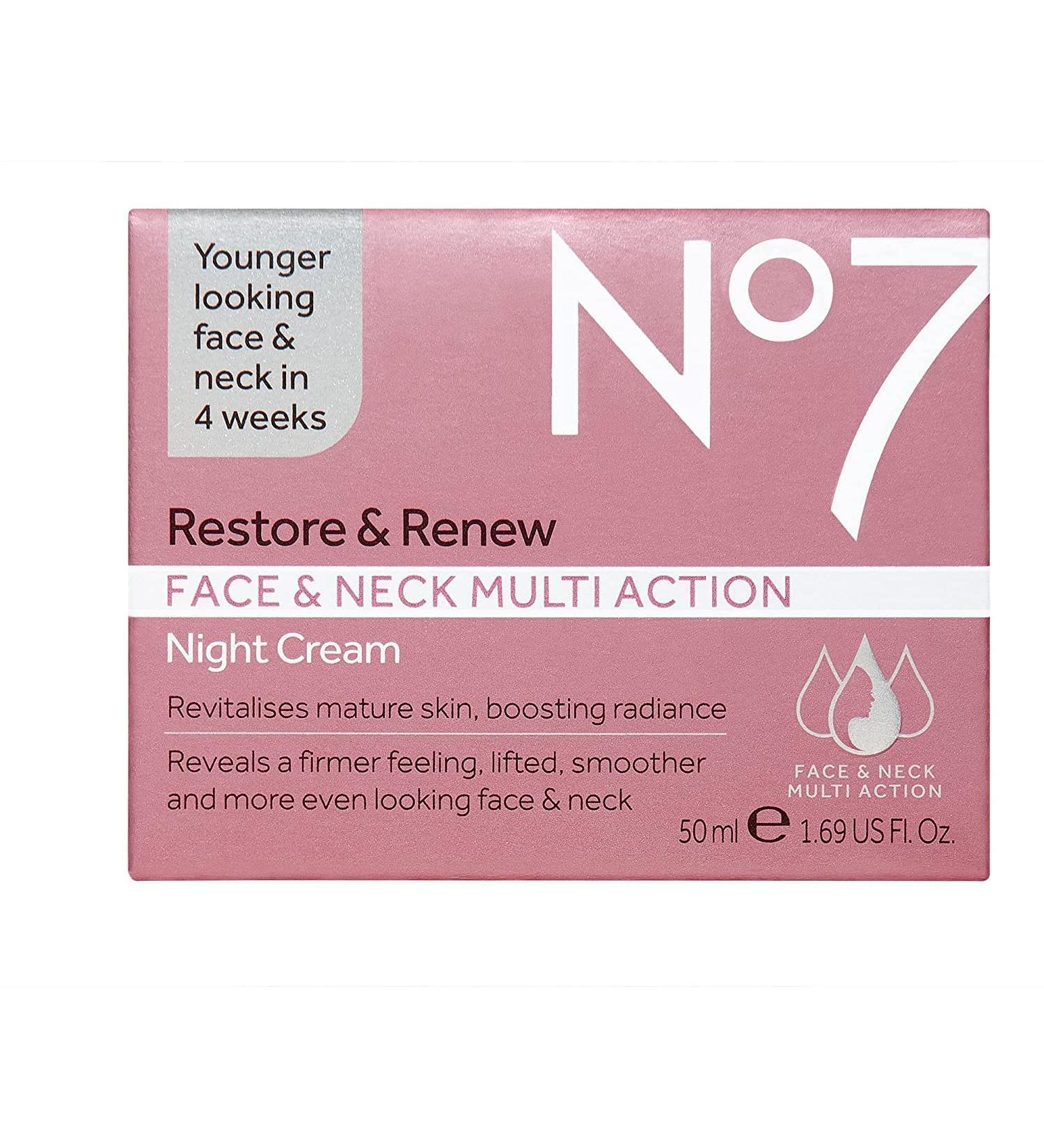 No7 Restore and Renew Night Cream 1.6 oz by Boots | Anti-Aging Skincare - Buy Online on GoSupps.com