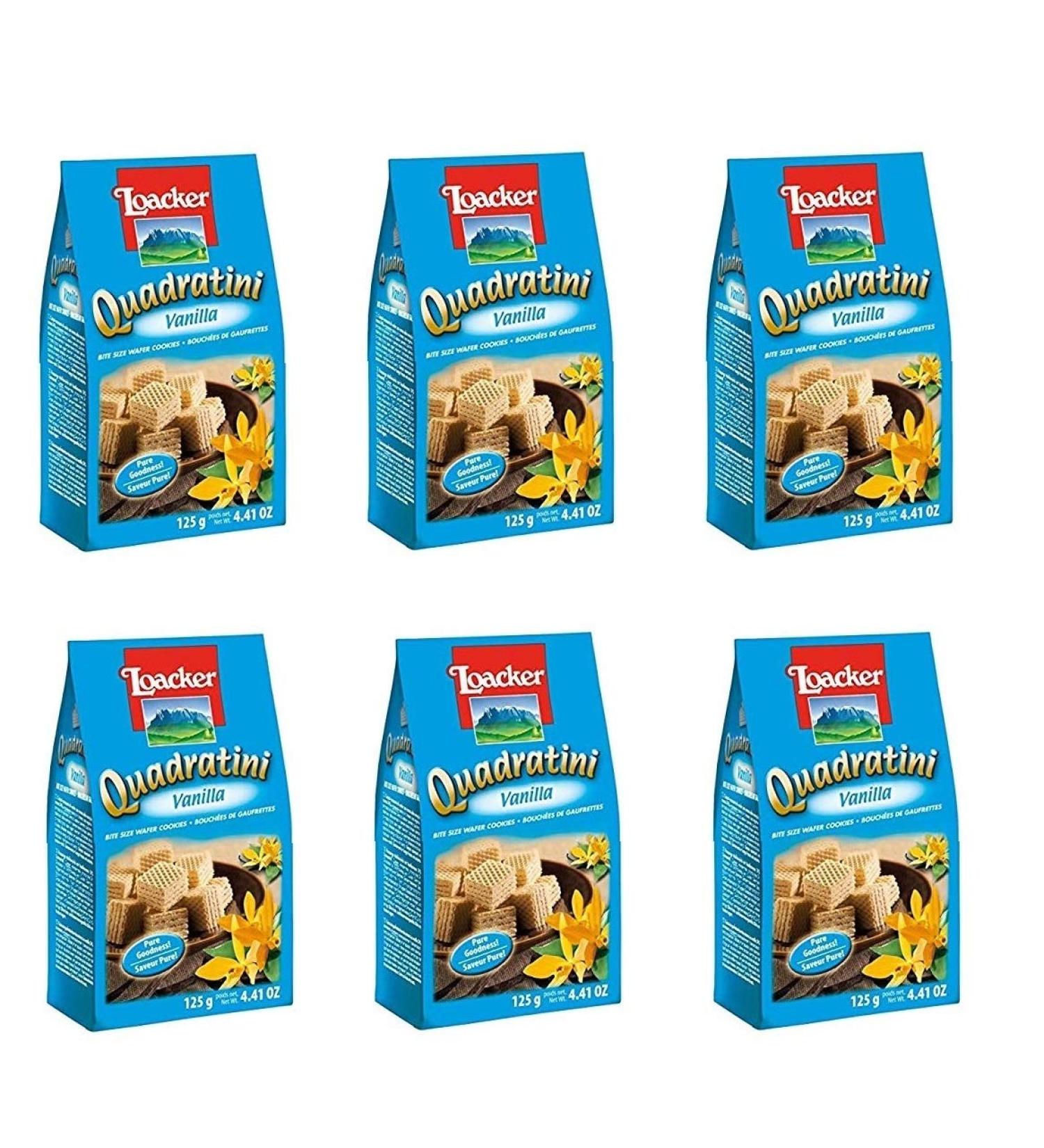 Loacker Loacker Quadratini Pack of 6 wafers with vanilla cream 125g