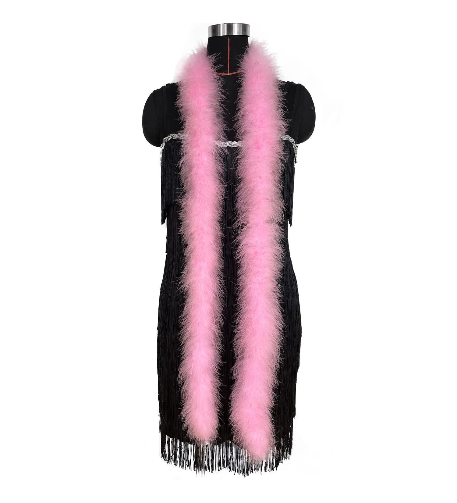 Happy Feather 2 Yards 20g Light Pink Marabou Feather Boa for DIY Craft and Wedding Decoration - Buy Online on GoSupps.com