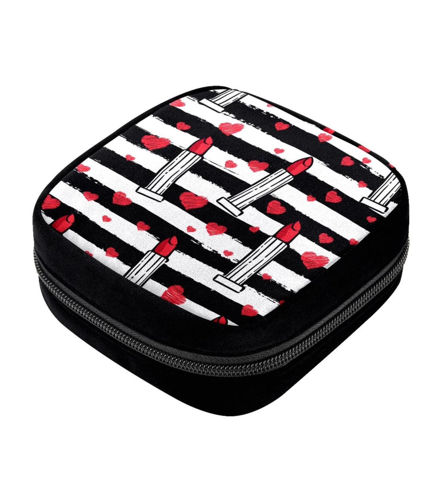 GIAPB Love Heart Period Bag | Sanitary Napkin Storage & Makeup Pouch - Color3083 - Buy Online on GoSupps.com