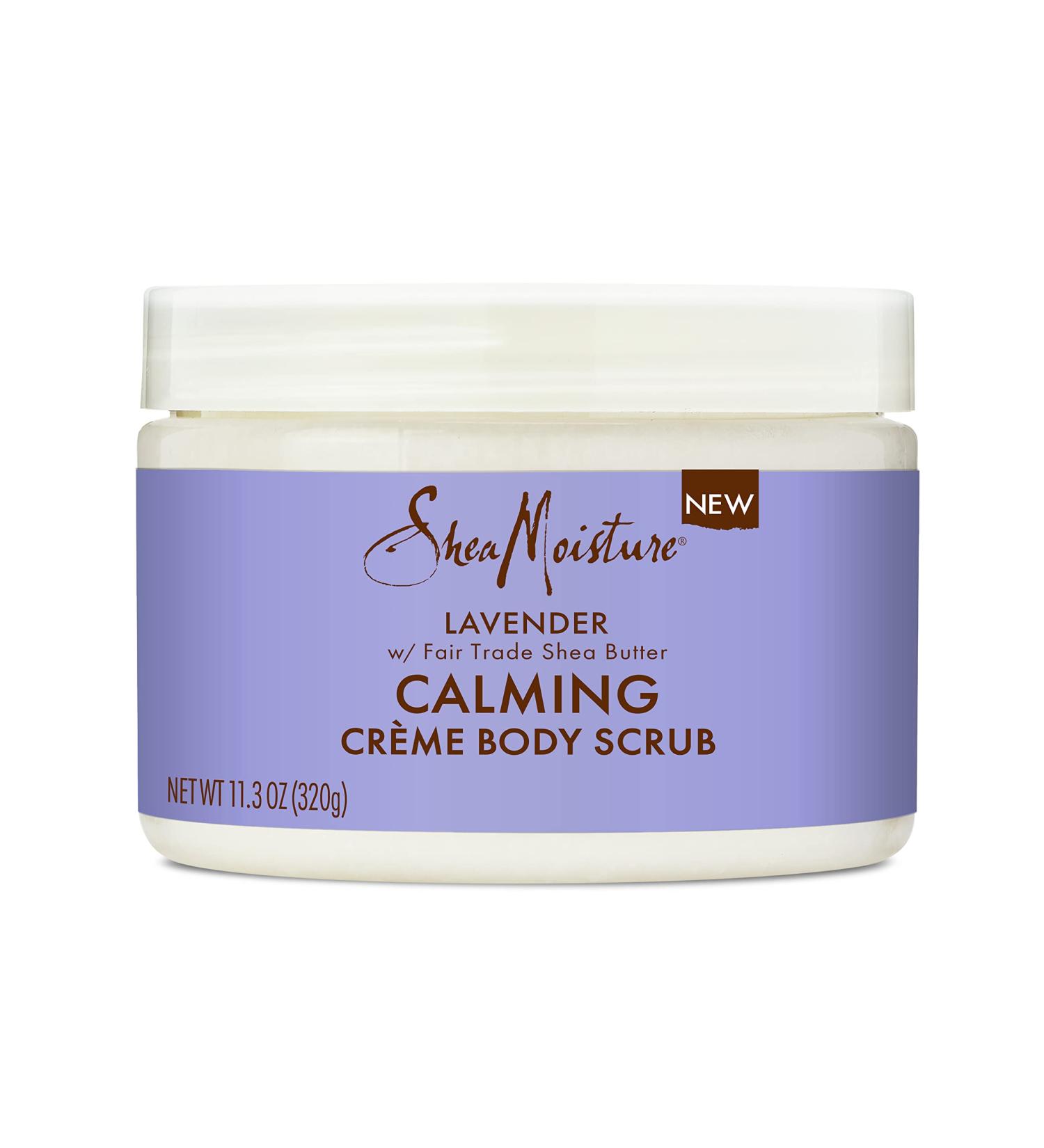 SheaMoisture Lavender Calming Body Scrub 11.3oz - Fair Trade Shea Butter Skin Care - Buy Online on GoSupps.com