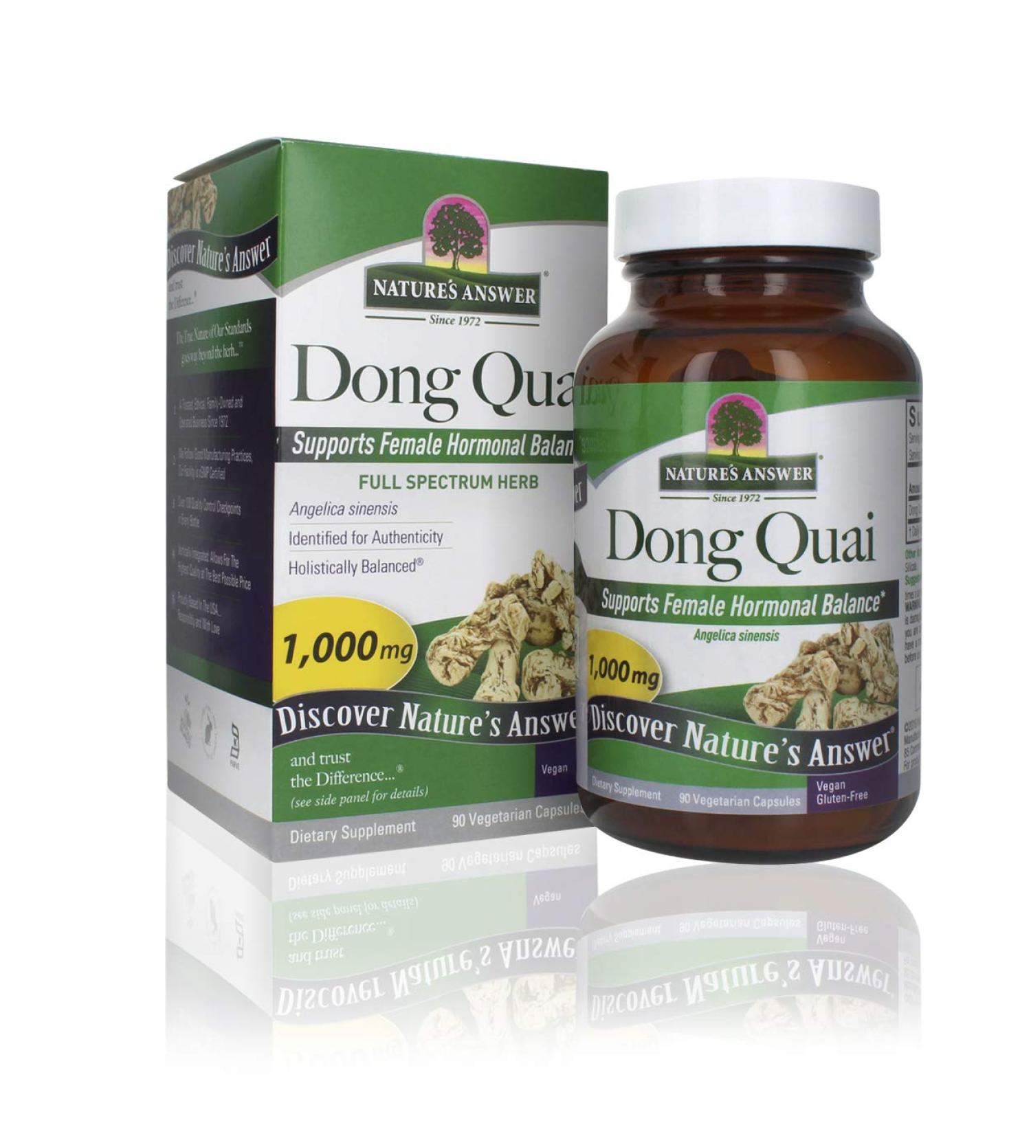 Dong Quai Root 1000mg Supplement | Supports Female Hormone Balance | Non-GMO Vegan Capsules | 90ct - Buy Online on GoSupps.com