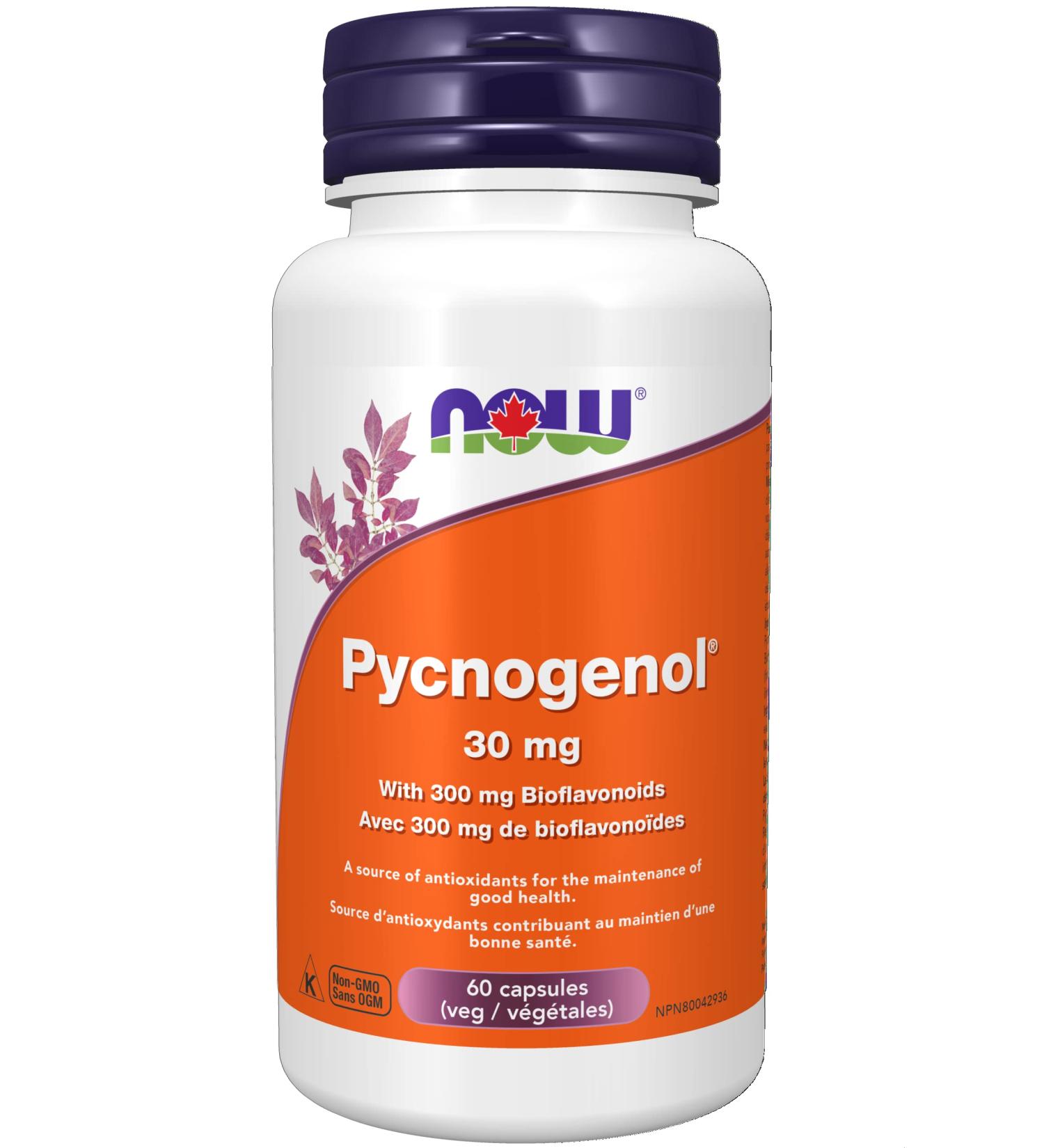 Now Foods Pycnogenol 30mg w/Bioflavos 60vcap - Buy Online on GoSupps.com