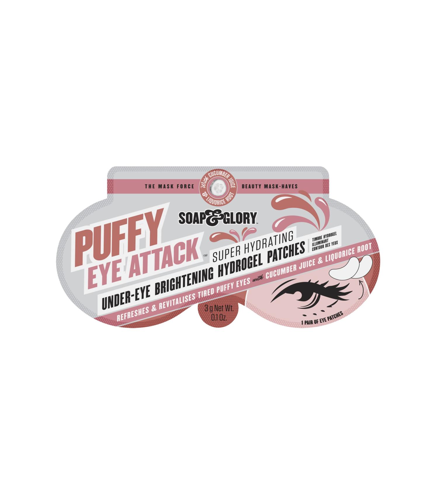 Soap & Glory Puffy Eye Attack Brightening Under Eye Mask - Reduce Dark Circles & Eye Bags - Hydrating Treatment (1 Count) - Buy Online on GoSupps.com