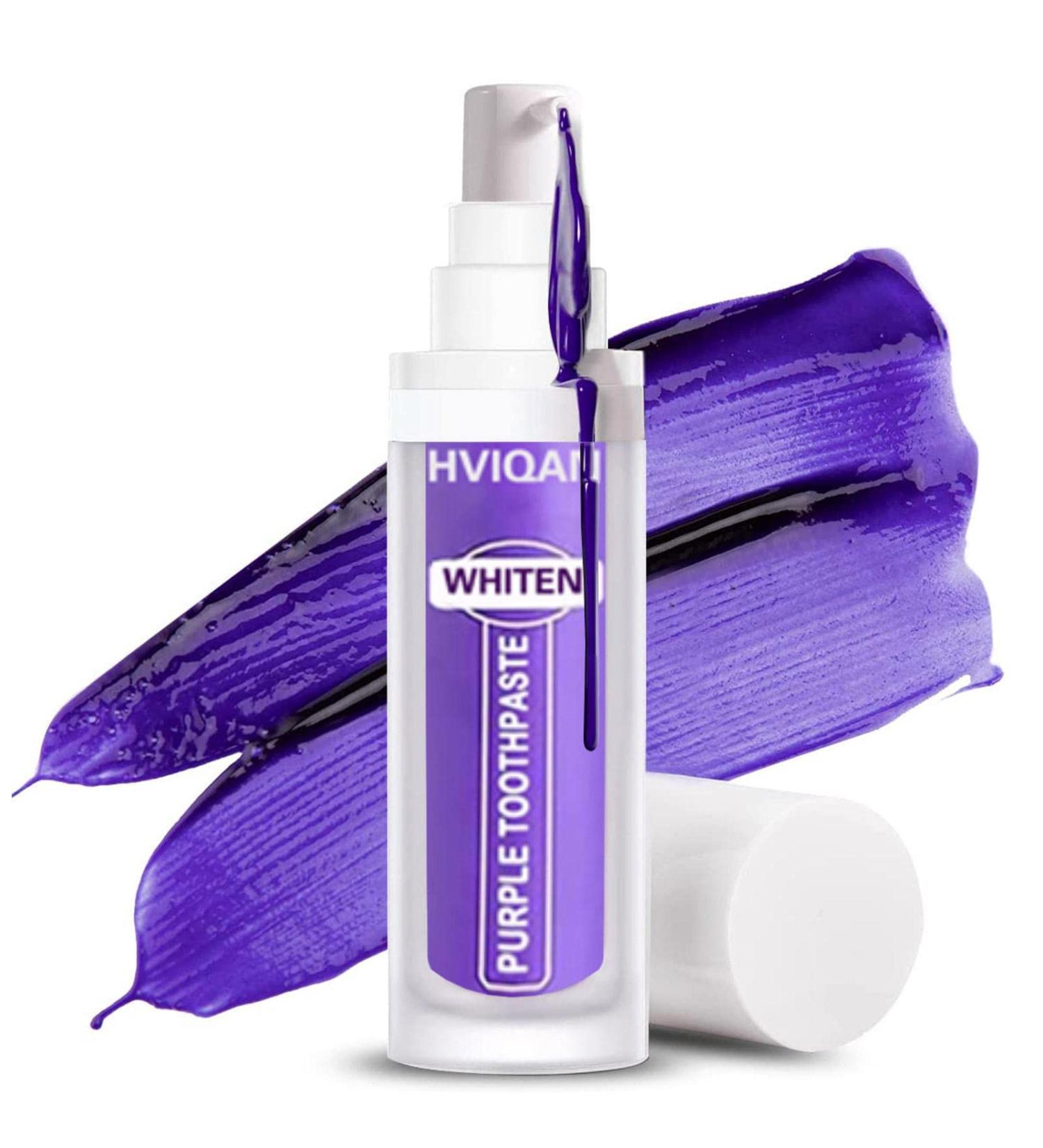 Whitening Purple Toothpaste - Stain Remover & Tooth Color Corrector | Safe Daily Use | 30ml - Buy Online on GoSupps.com