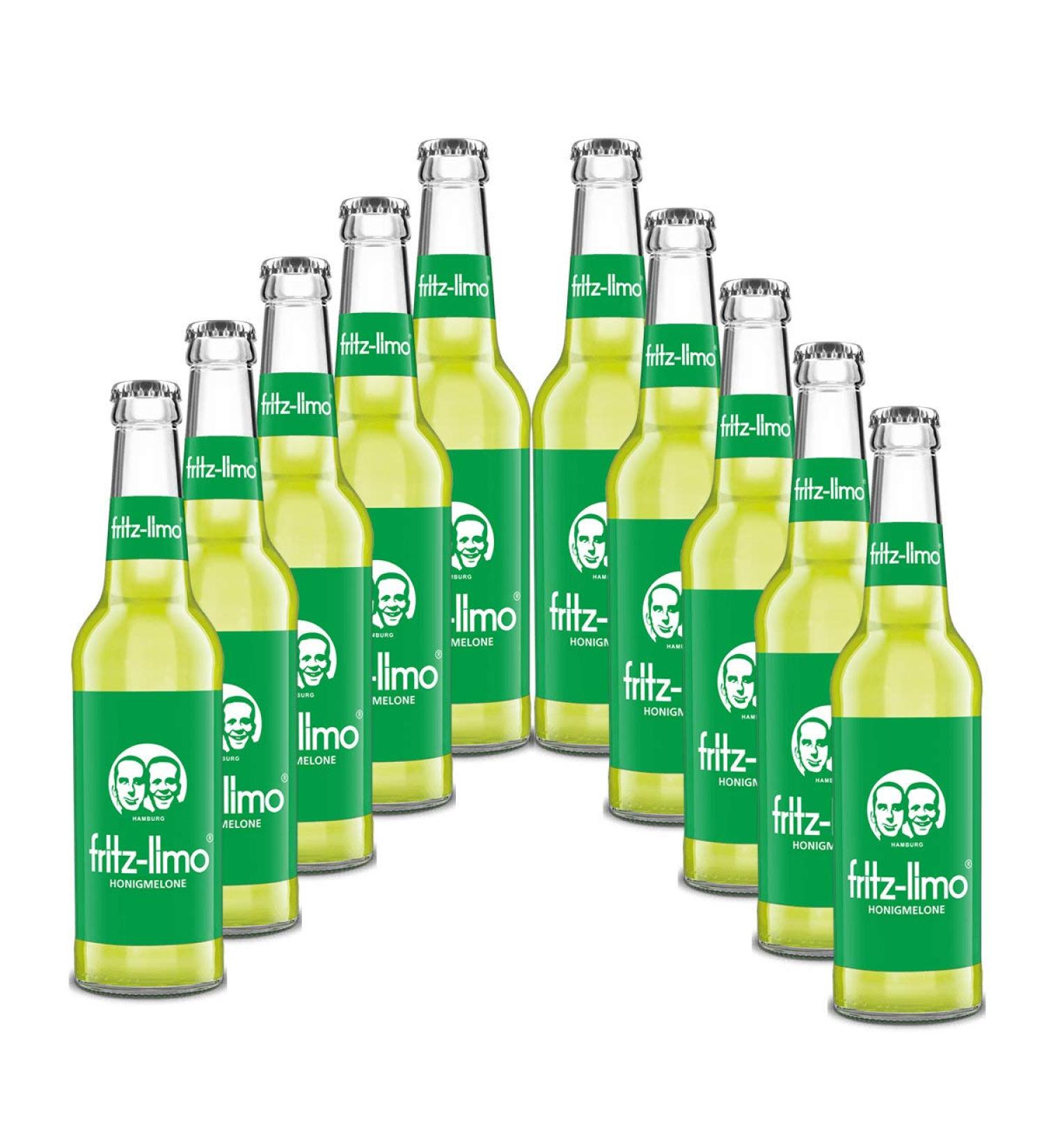 ebaney fritz-limo Pack of 10 Honeydew Melon Bottles 0.33 l