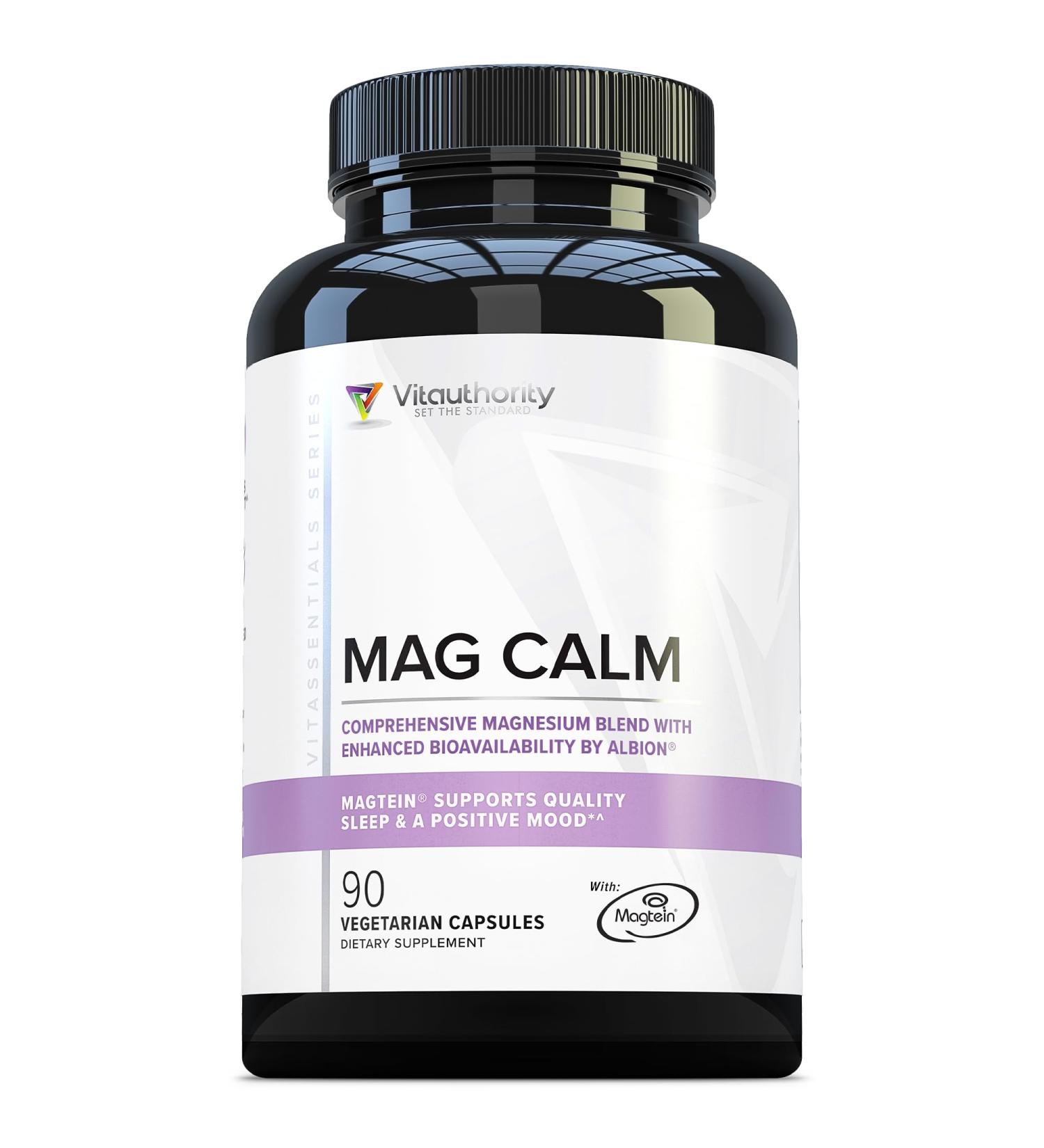 Vitauthority Magnesium L-Threonate Biglycenate Chelate Blend GABA and L-Theanine Sleep Support 90 Capsules 30 Servings - Buy Online on GoSupps.com