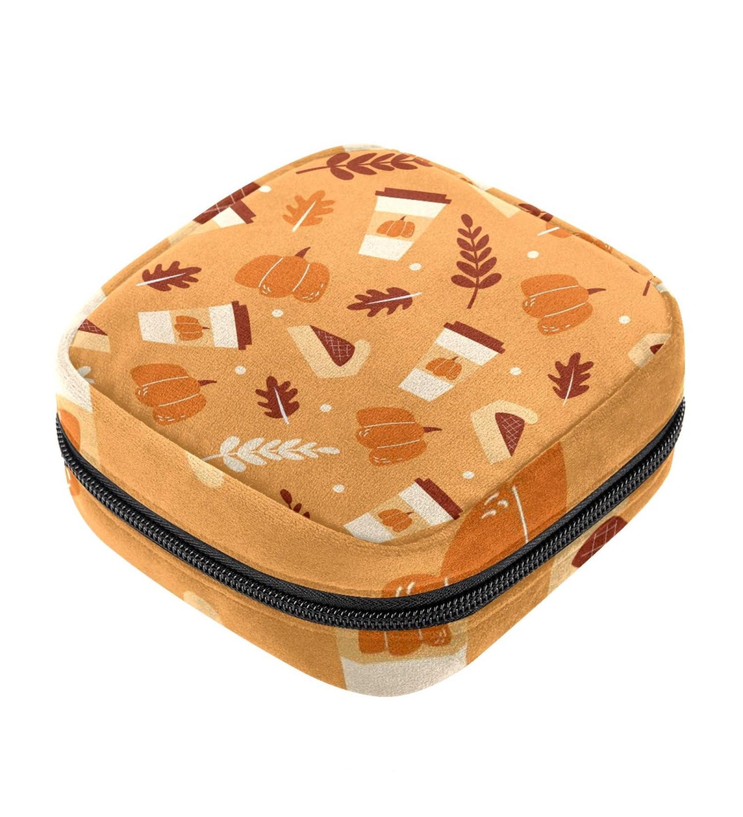 Halloween Pattern Sanitary Napkin Storage Bag | Period Kit Pouch for Menstrual Cup & Pads | Portable & Zippered | Women, Teen Girls, Ladies | Color 6 - Buy Online on GoSupps.com
