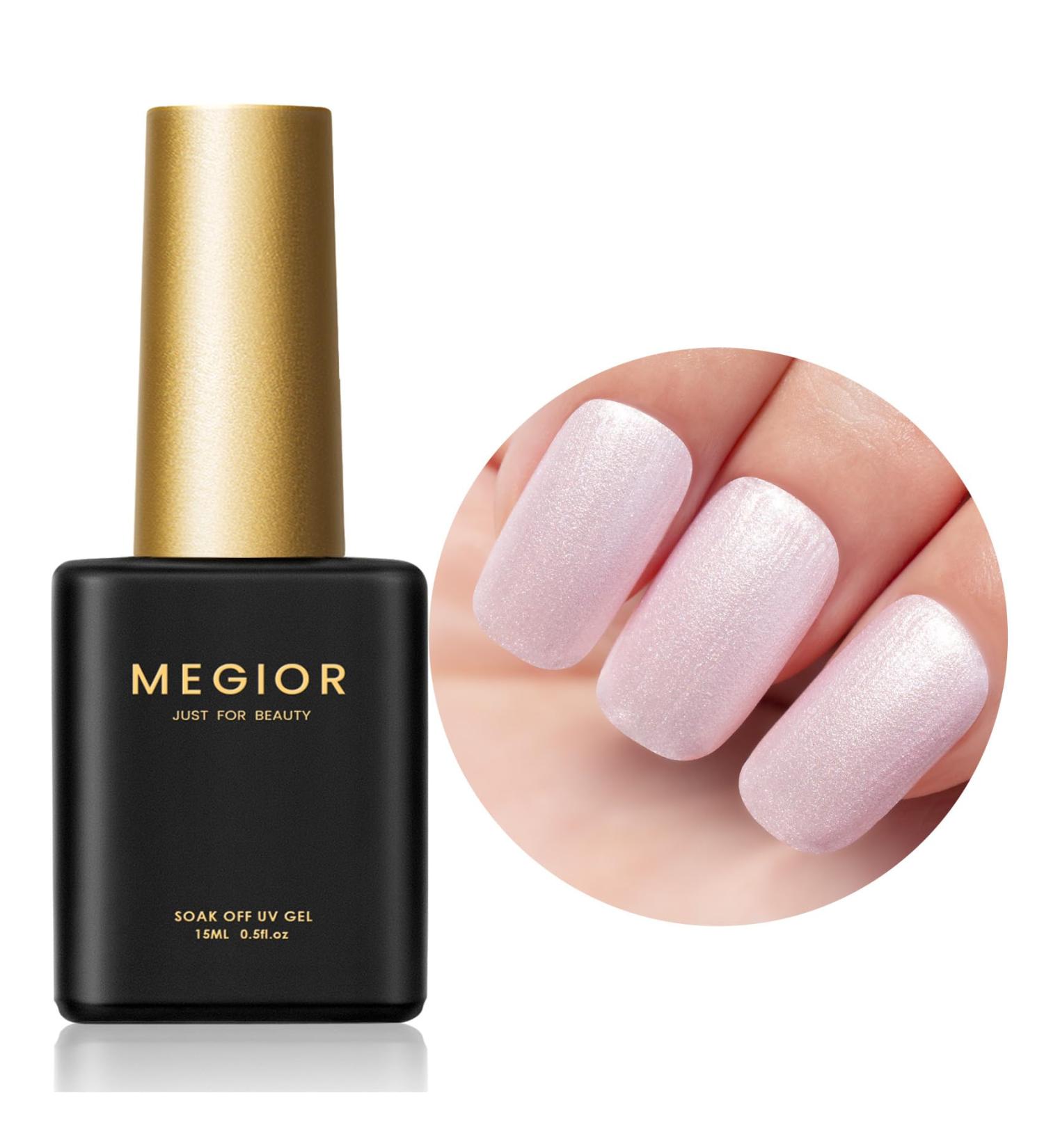 MEGIOR Spring RED Pale Pink Gel Nail Polish 15ml Gel Polish Soak off Uv Led Nail Lamp Nail Art Manicure Salon Salon DIY Gel Nail Design - Buy Online on GoSupps.com