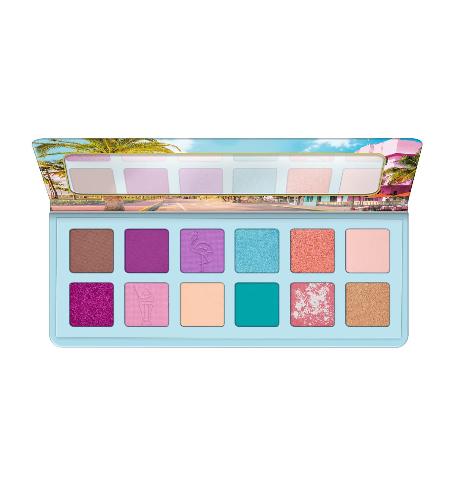 Essence Welcome to Miami Eyeshadow Palette - 12 Color Intensive Matte & Metallic Eyeshadow Vegan & Microplastic-Free - Shop Internationally! - Buy Online on GoSupps.com