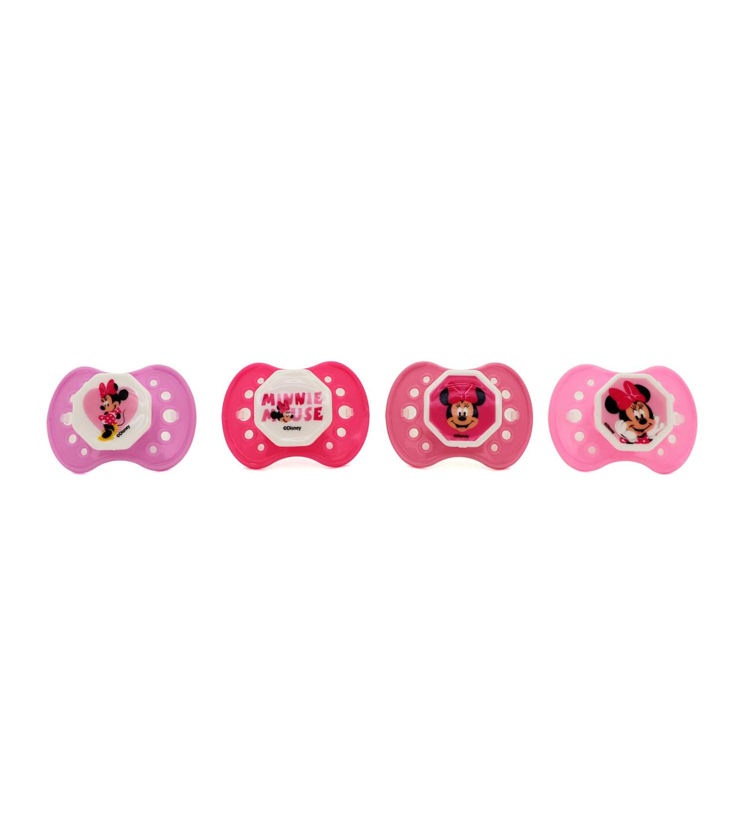 Disney Cudlie Minnie Mouse Baby Girl Pacifiers 4 Pack with Oh So Sweet Print | International Shipping - Buy Online on GoSupps.com