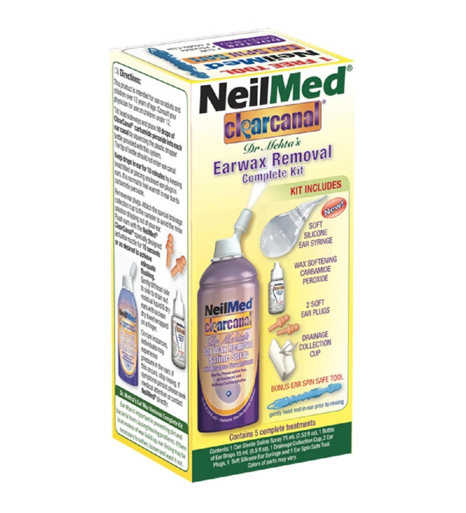 NeilMed Clearcanal Ear Wax Removal Complete Kit 75 ml. - Buy Online on GoSupps.com