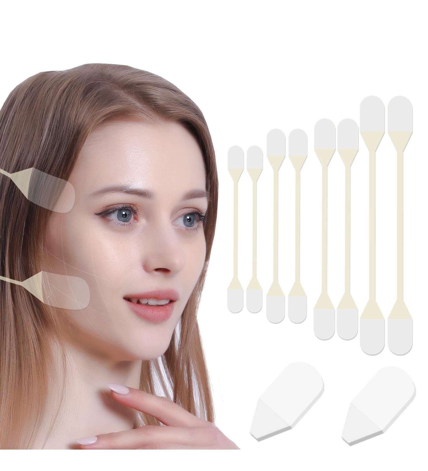 Invisible Face Lift Tape with Elastic Bands and Replacement Tapes - Neck Lift, Double Chin & Wrinkle Patches (8pcs + 40pcs) - Buy Online on GoSupps.com