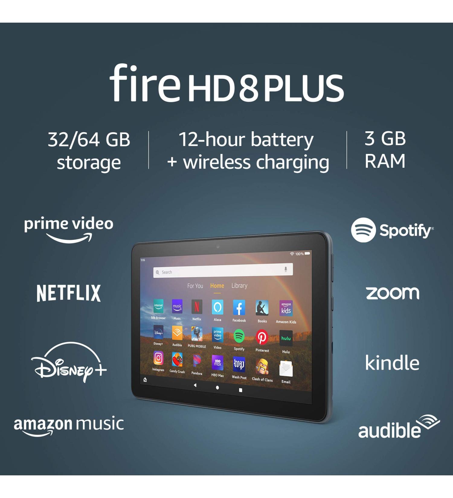 Certified Refurbished Fire HD 8 Plus Tablet 64GB (2020) - Best 8 Slate for Portable Entertainment - Buy Online on GoSupps.com